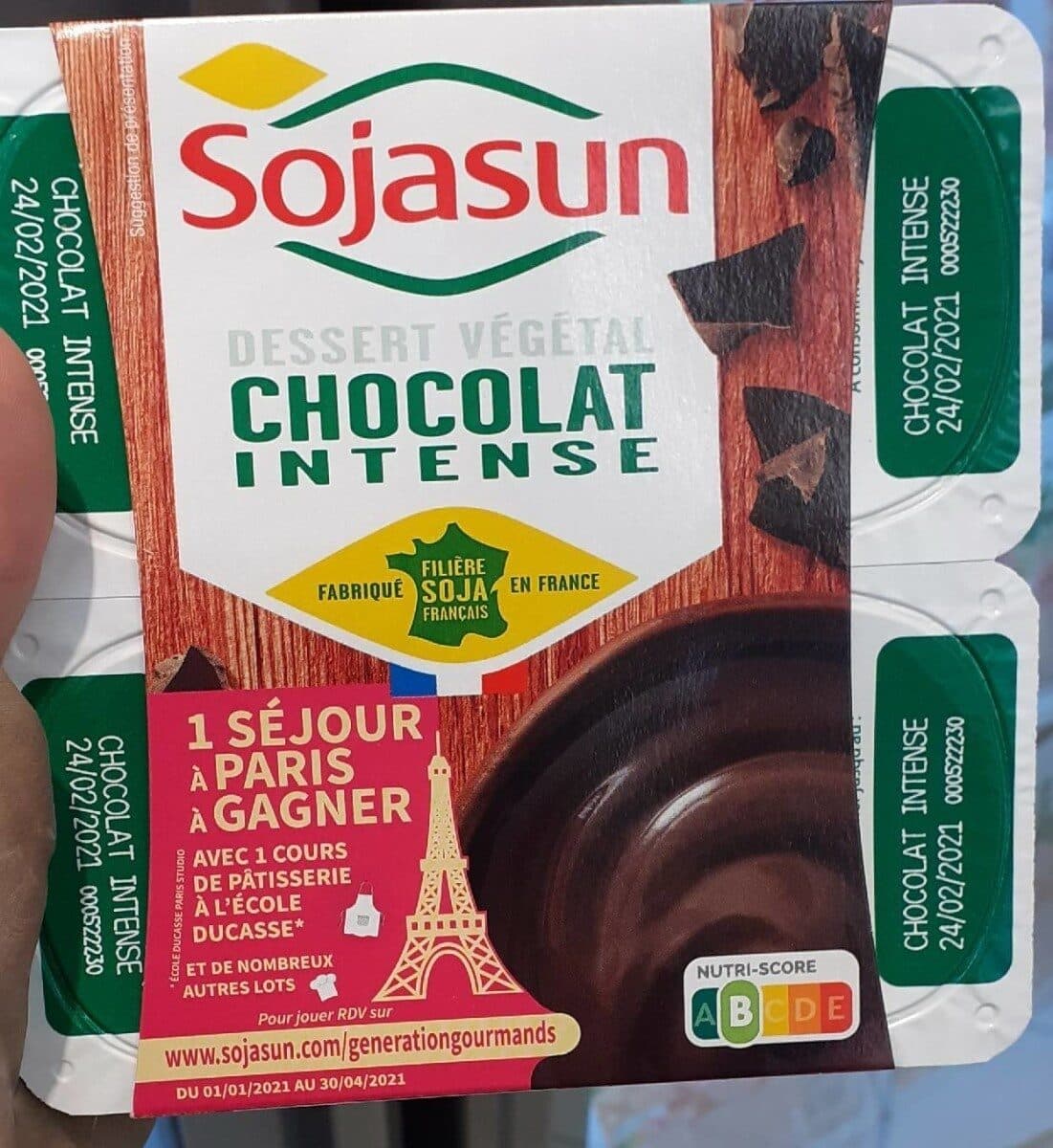 Sojasun Dessert végétal chocolat intense packshot