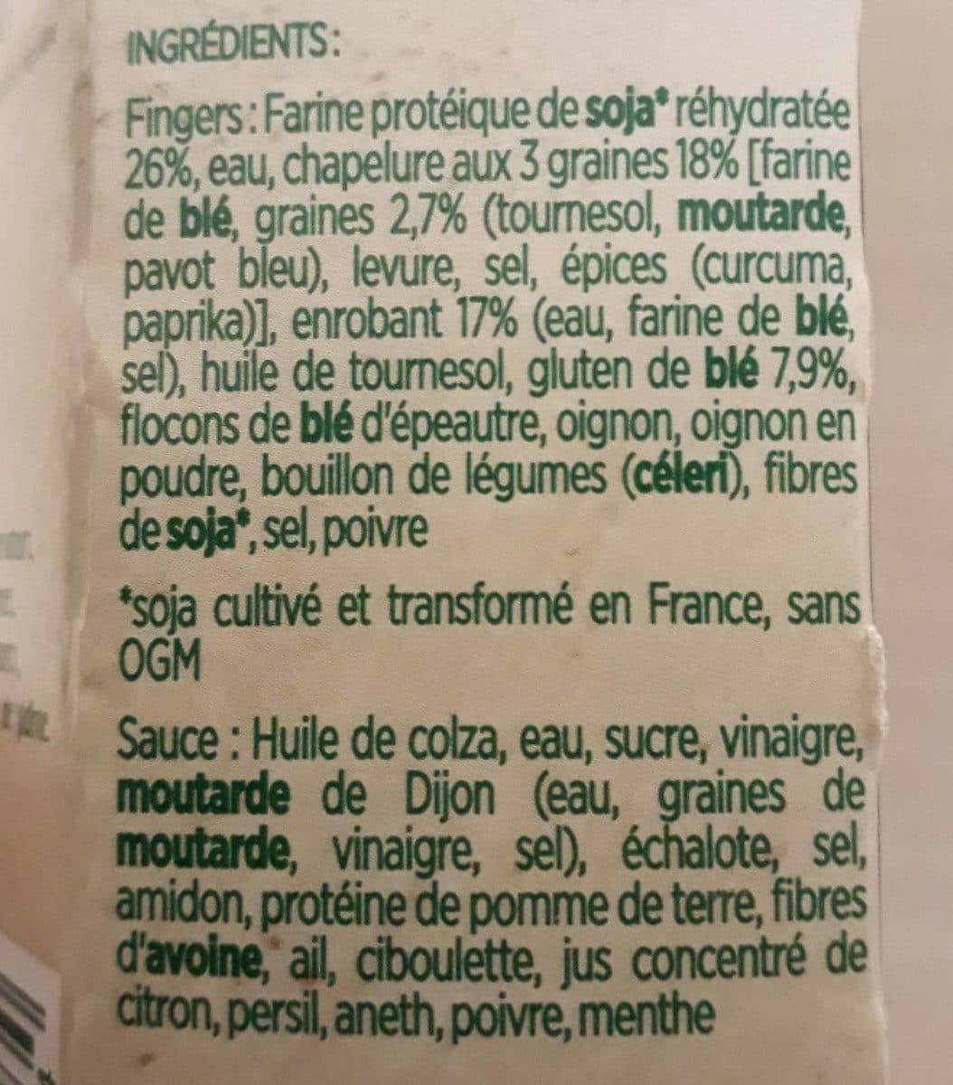 Sojasun Fingers végétaux aux 3 graines packshot