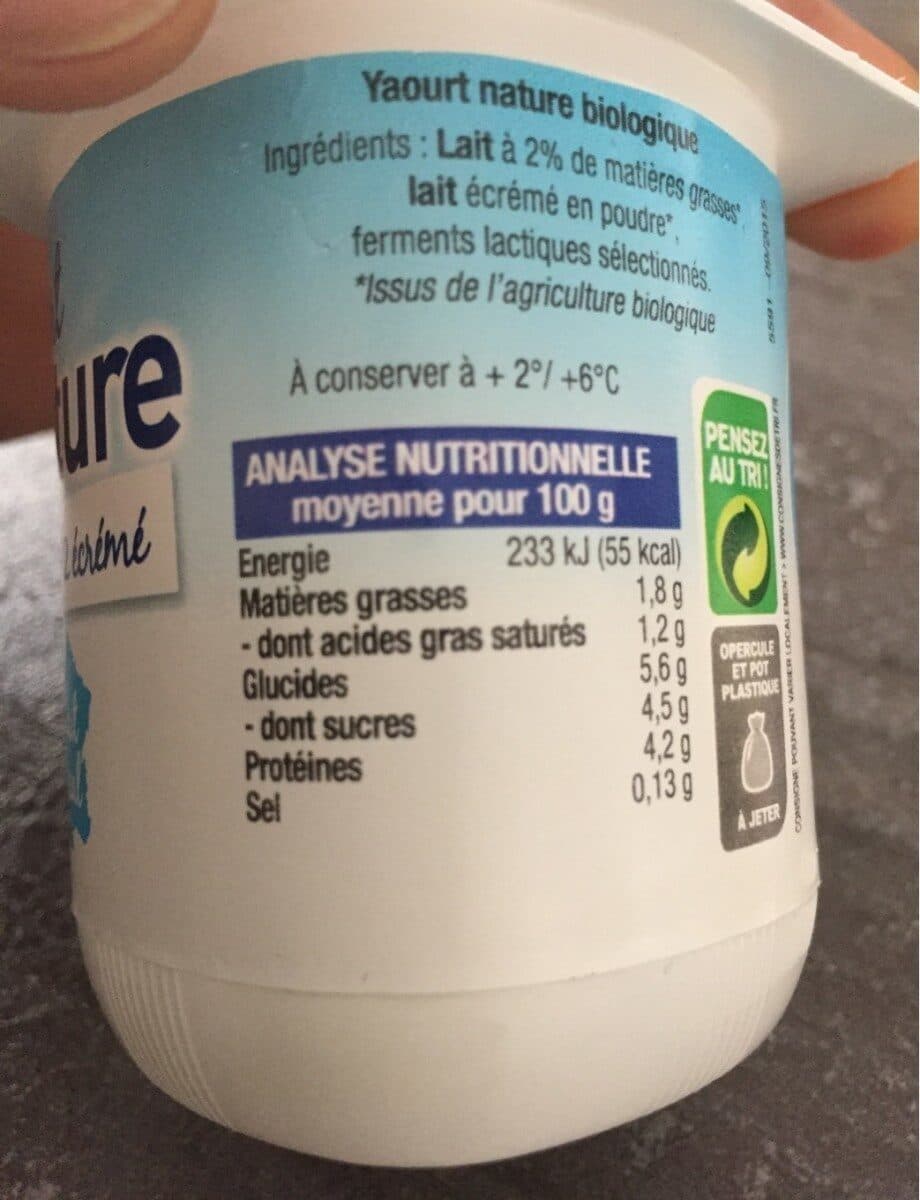 Tante Hélène Yaourt nature au lait 1/2 écrémé packshot