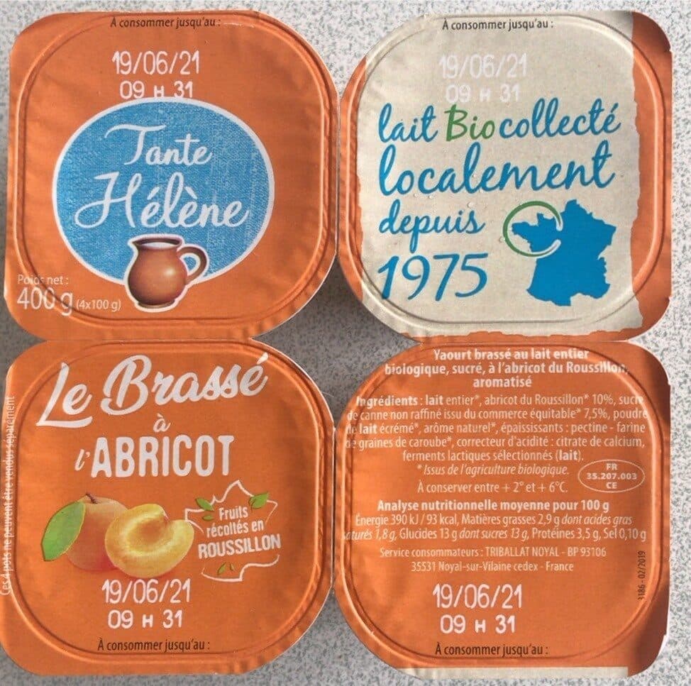 Tante Hélène Brassé abricot packshot