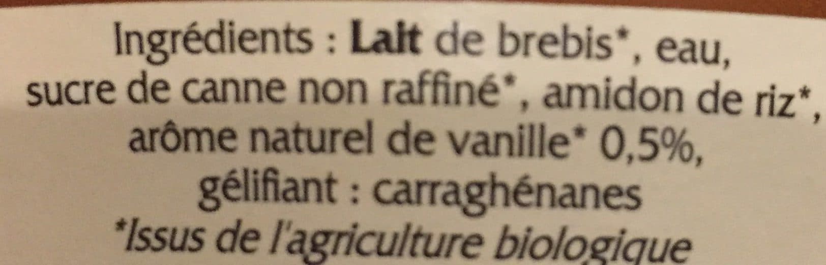 La Bergerie Dessert Brebis Vanille packshot