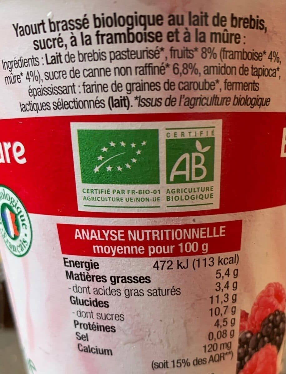 La Bergerie Brassé framboise mûre packshot