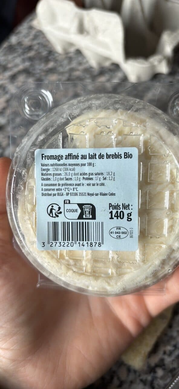 Palet Affiné Fromage au lait de brebis affiné bio packshot