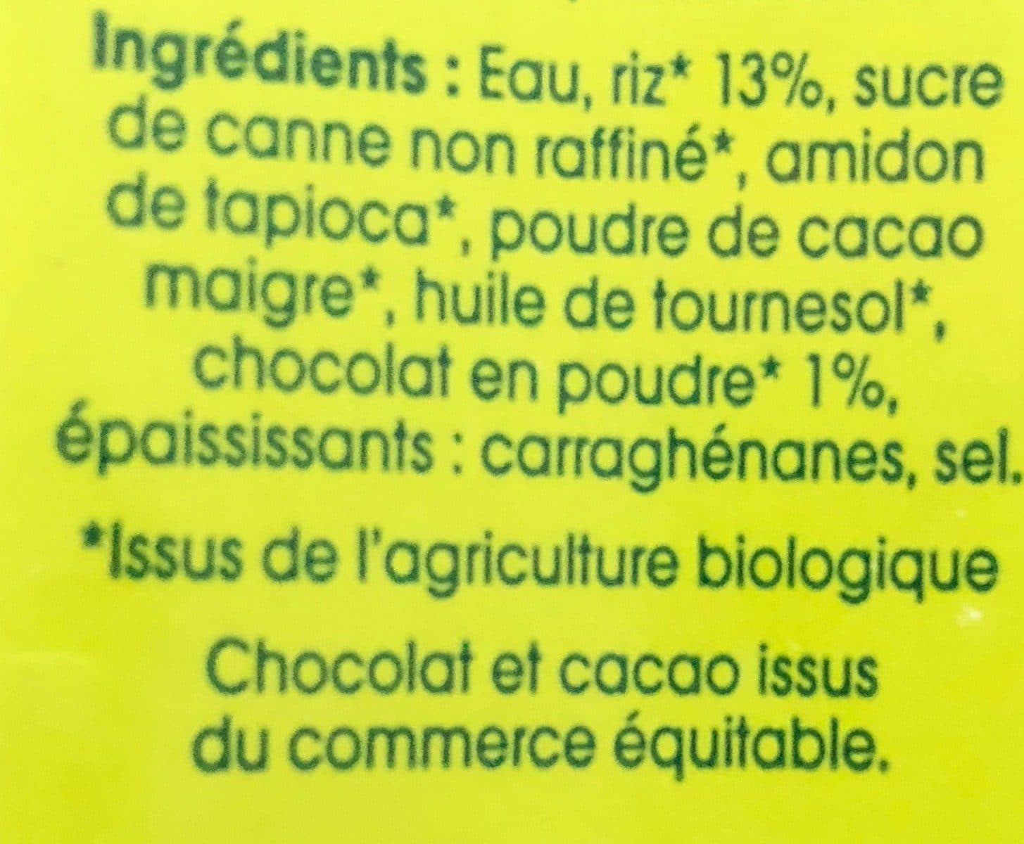 Sojade Crème dessert riz chocolat packshot