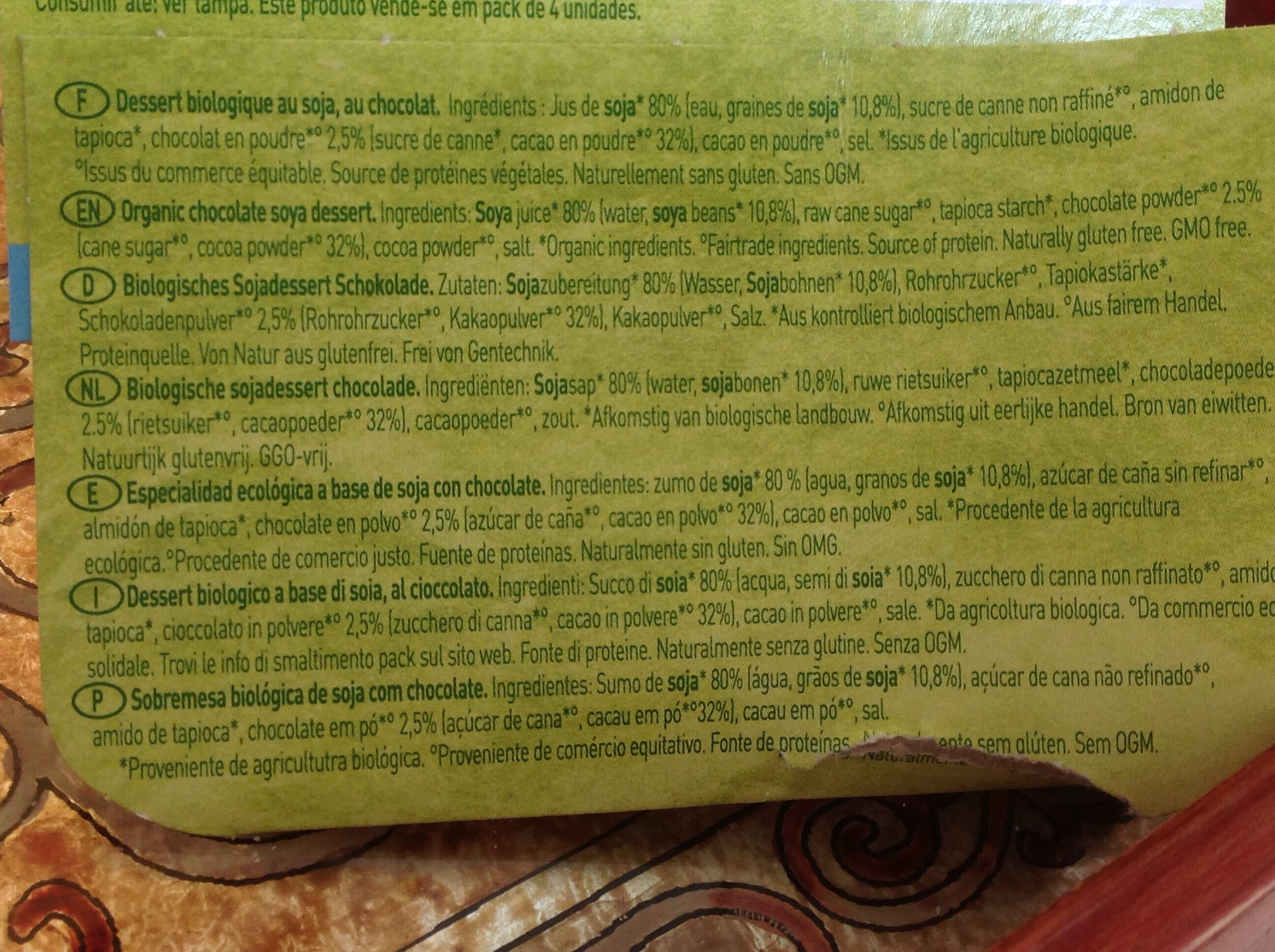 sojade dessert chocolat packshot
