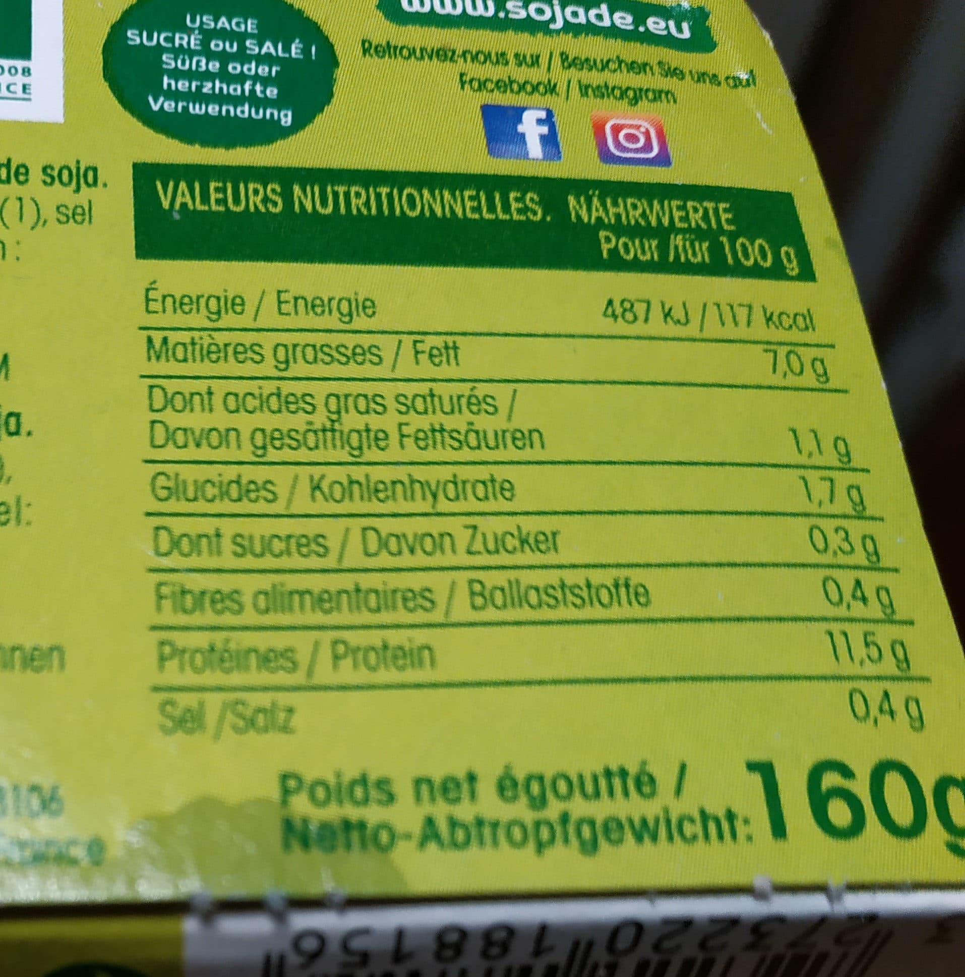 sojade So fiocchi di tofu packshot