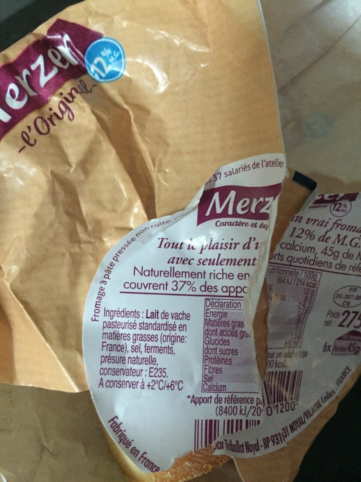 Open Food Facts Merzer l'original packshot