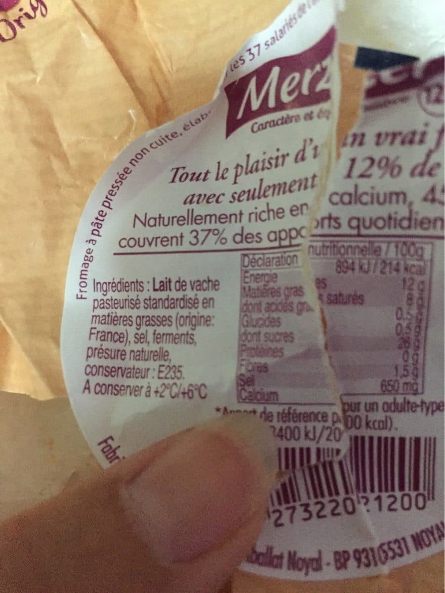 Open Food Facts Merzer l'original packshot