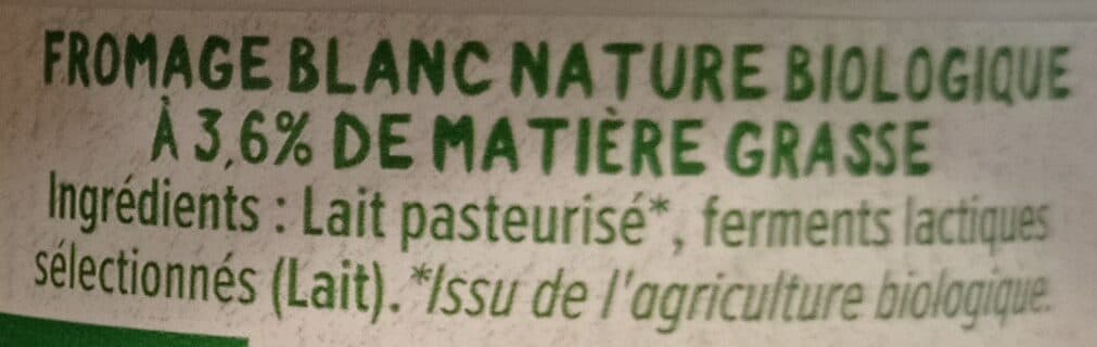 Vrai Fromage blanc nature packshot
