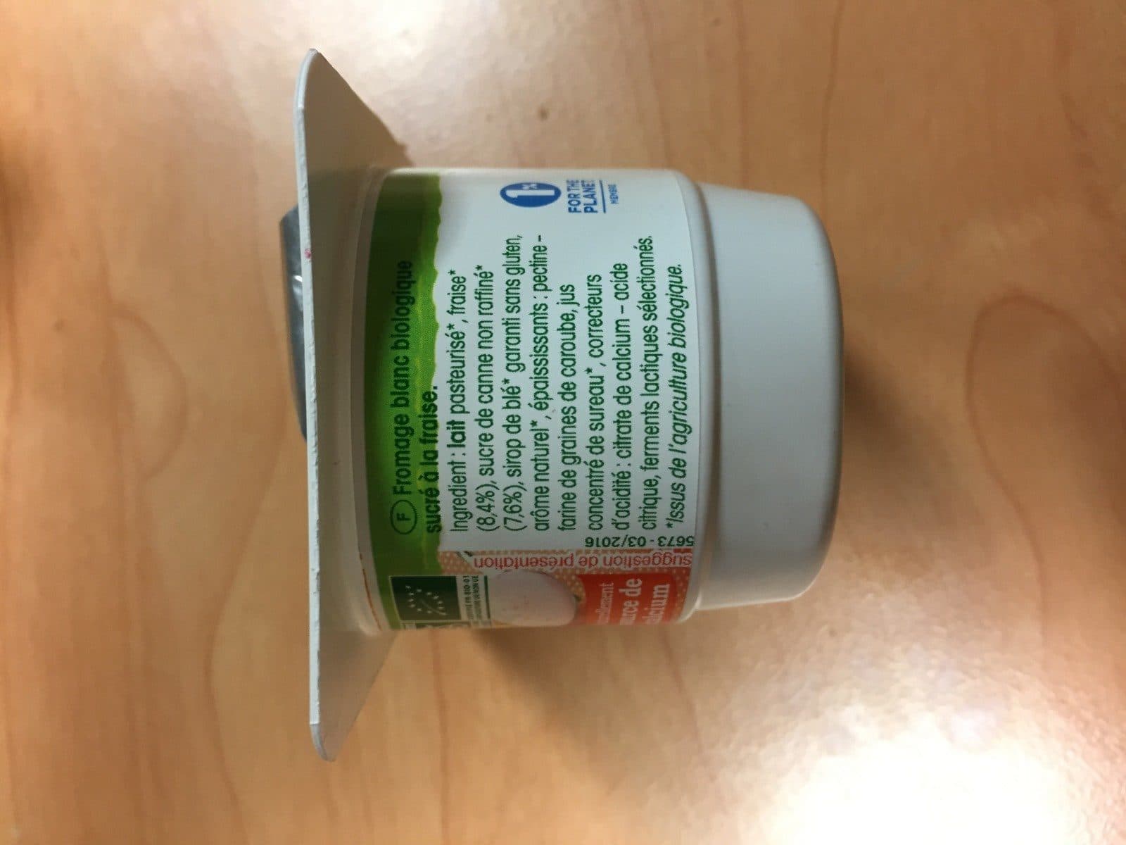 VRAI Fromage blanc bio a la fraise packshot