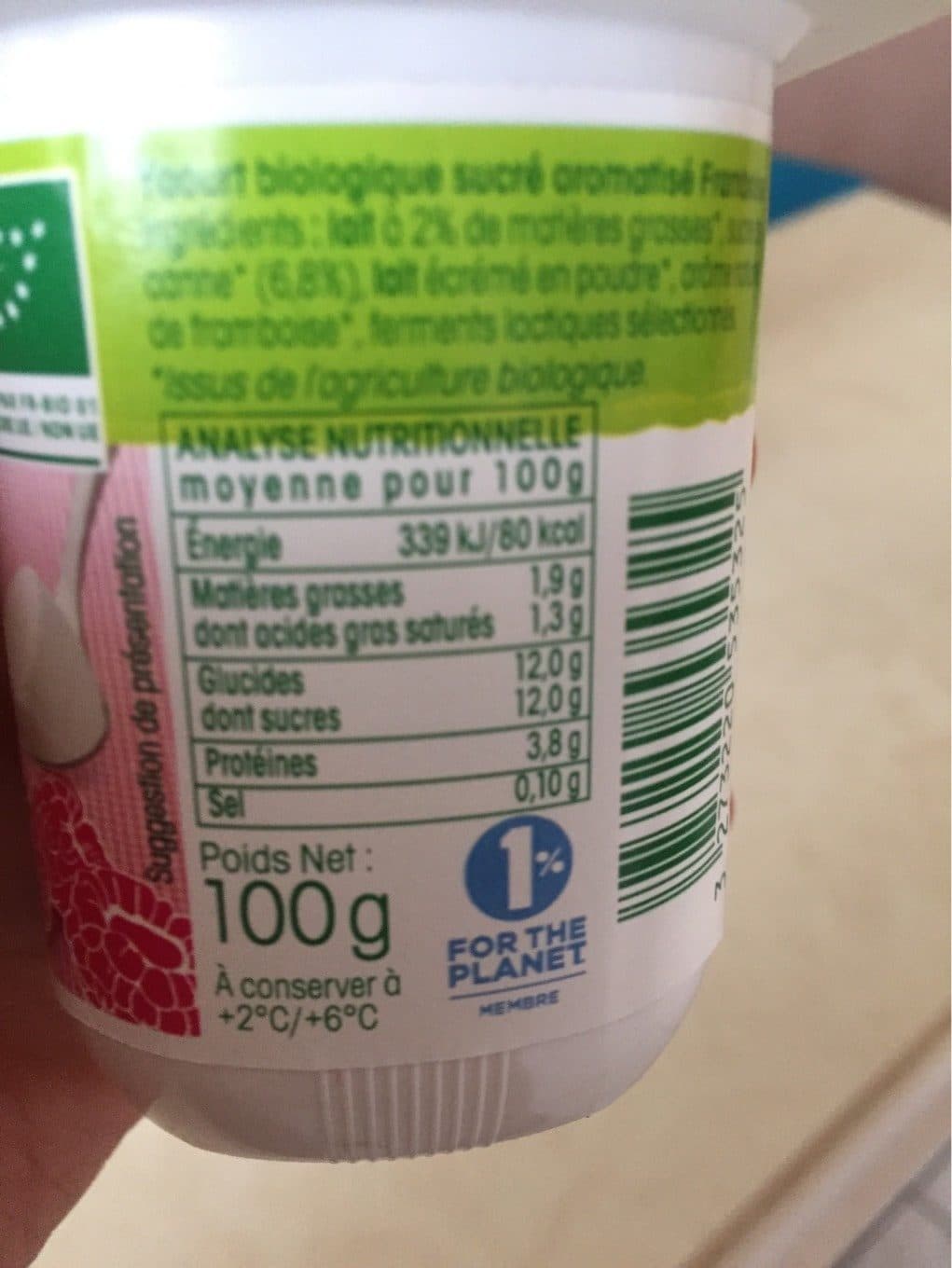 Vrai La Laiterie Familiale Arome Bio packshot