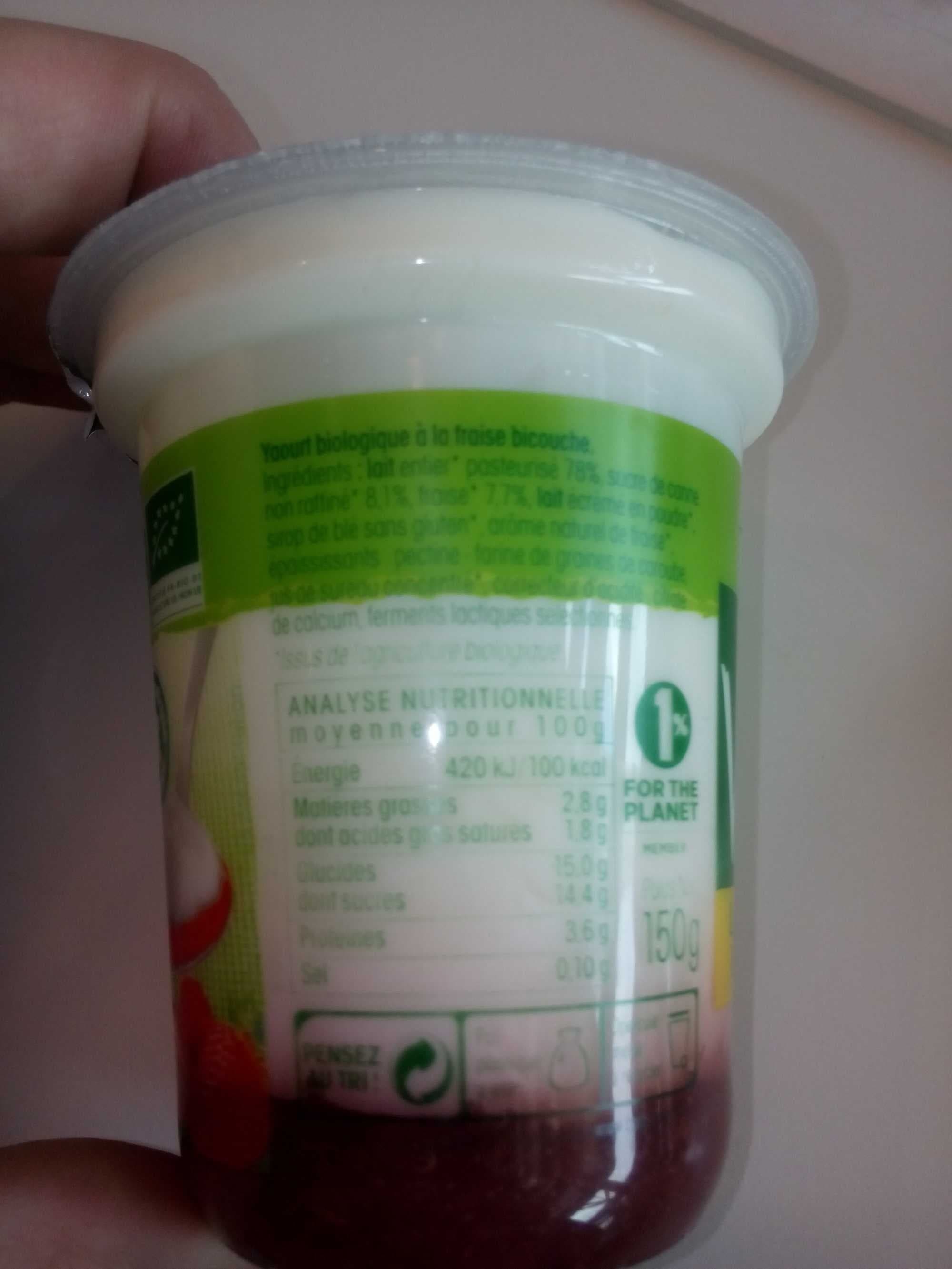 Vrai yaourt au lait entier (Fraise) packshot