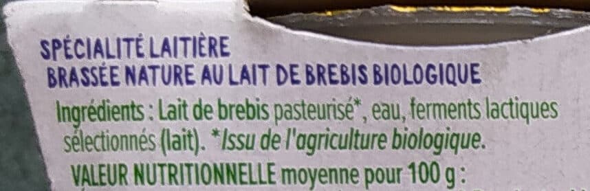 Vrai Brassé nature brebis packshot