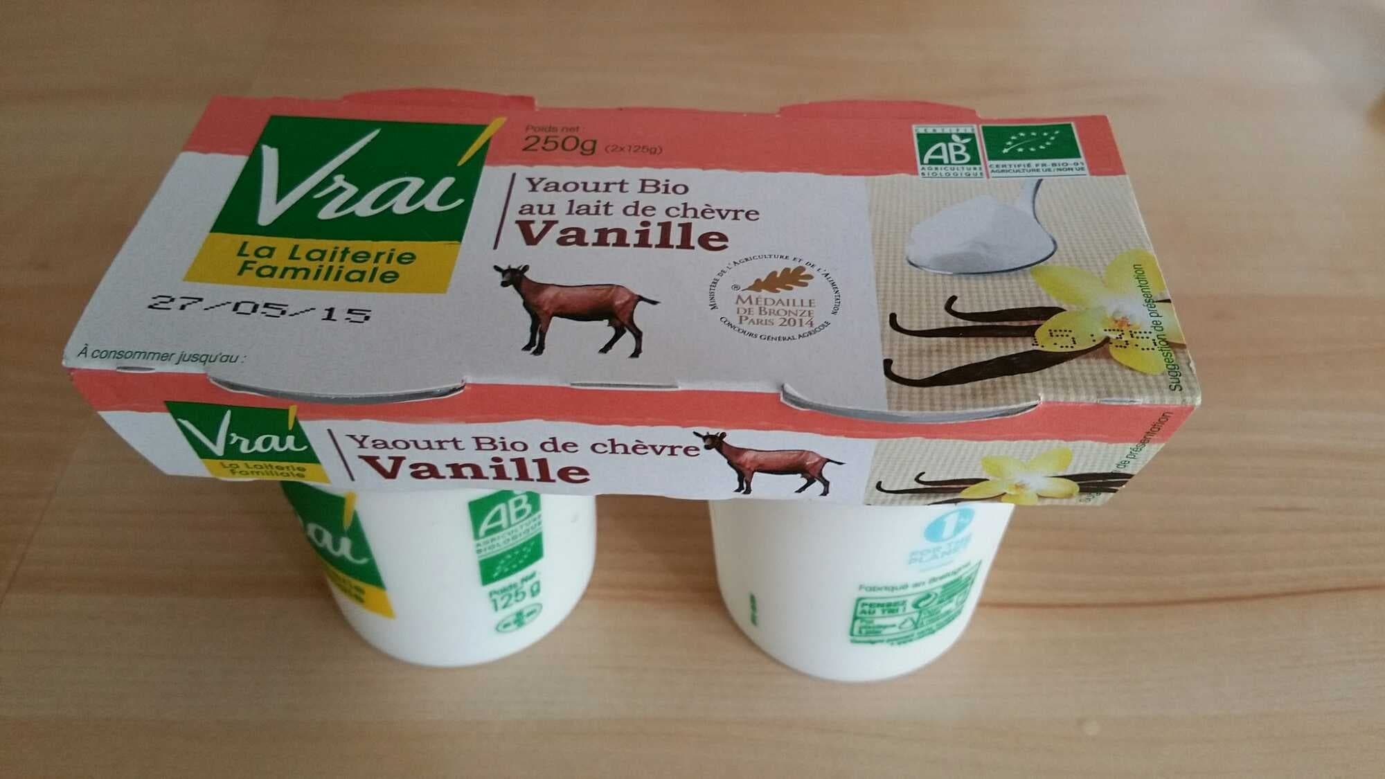 VRAI Yaourt bio au lait de chèvre Vanille packshot