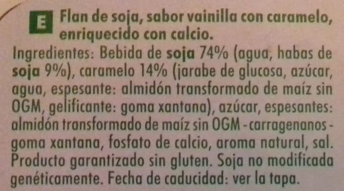 Sojasun Flan sabor vainilla con caramelo packshot