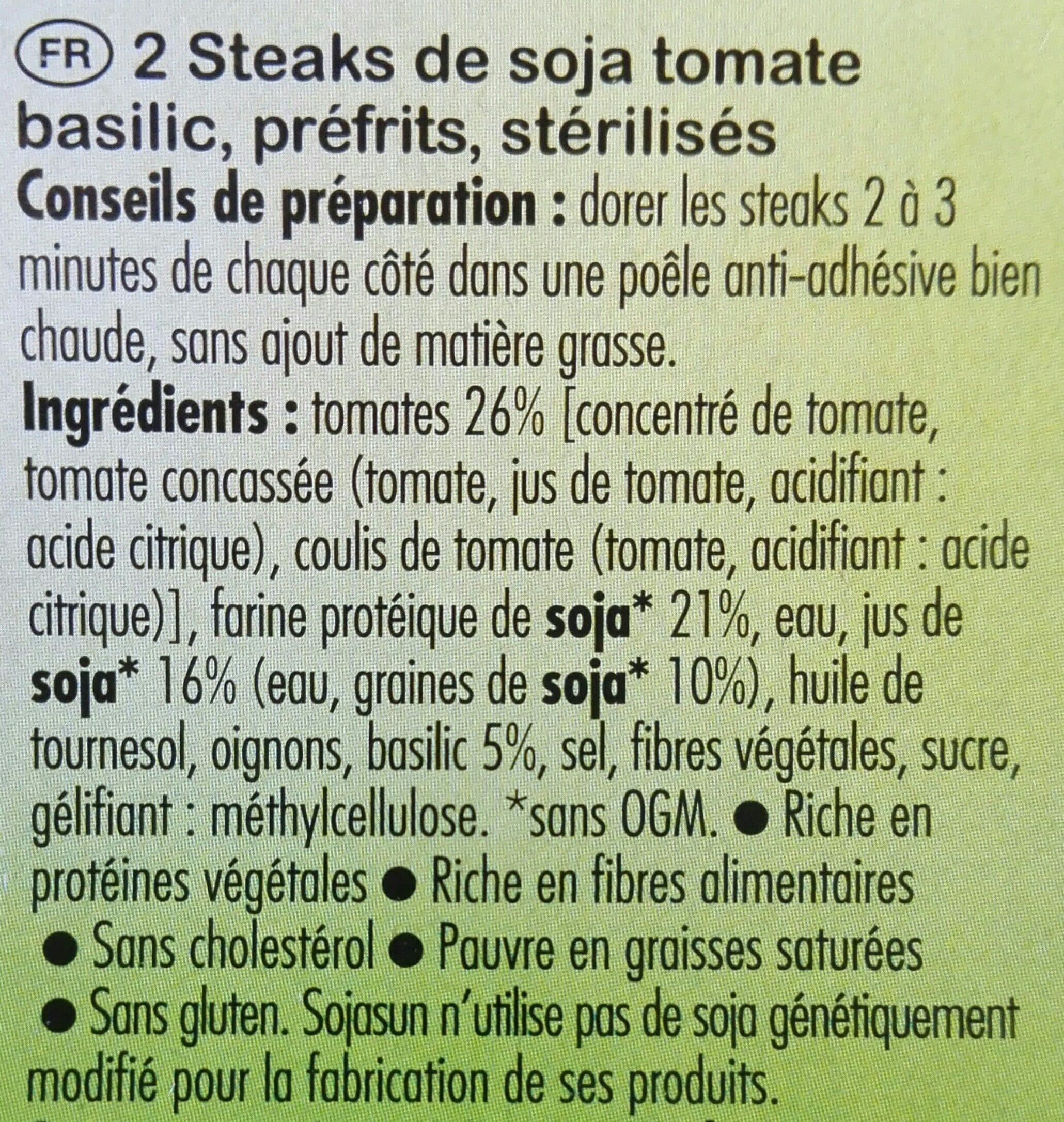 Sojasun Soy burgers tomates-basilic packshot