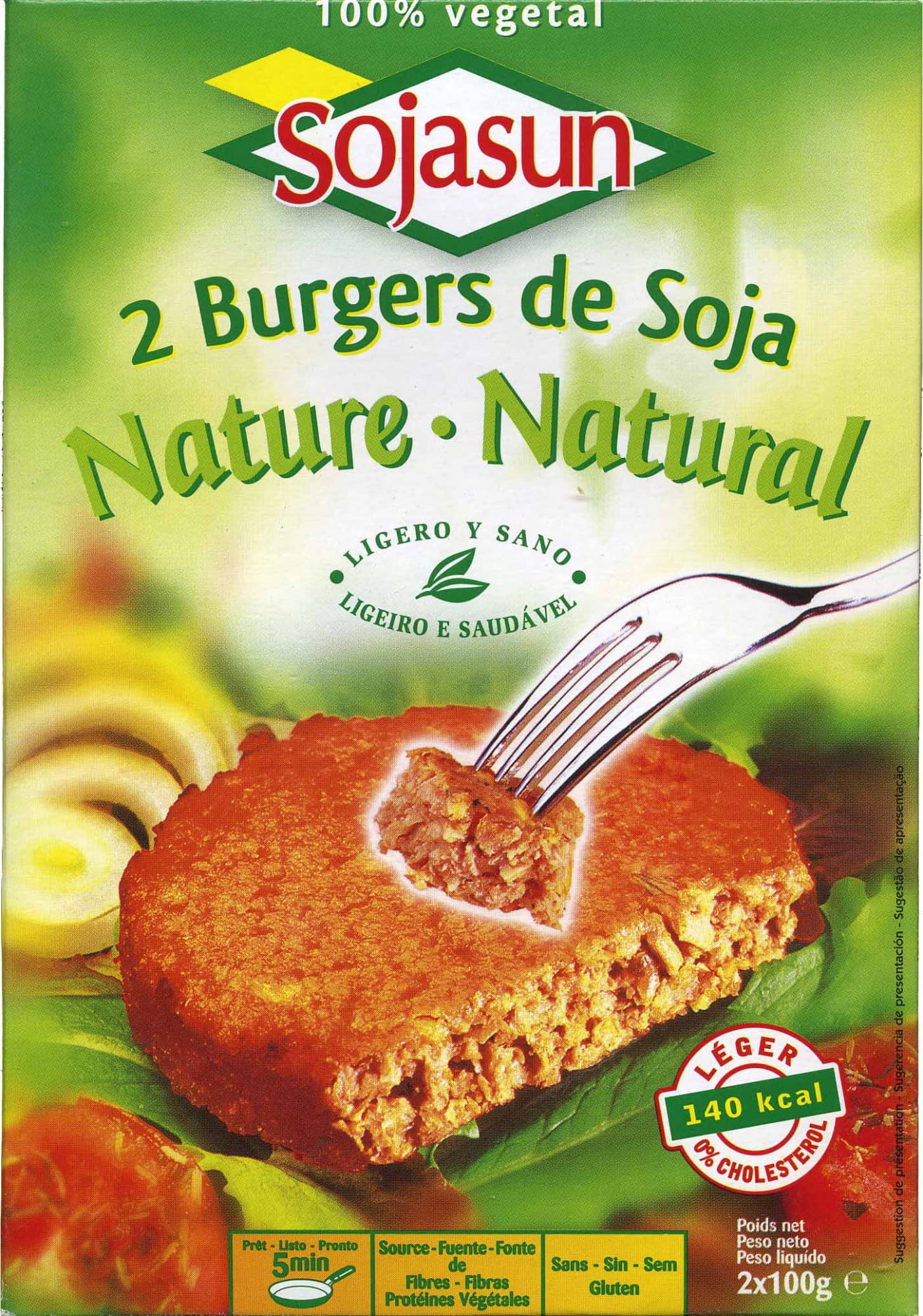 Sojasun Hamburguesas vegetales Natural packshot