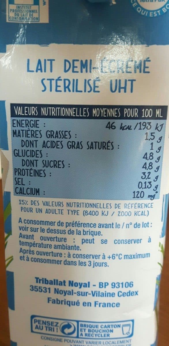 Open Food Facts Mon lait packshot