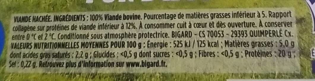 Bigard 100% Pur Boeuf 5% MG packshot