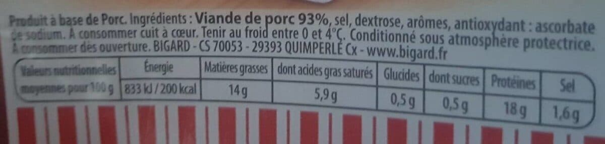 Bigard Viande Hachee De Porc Bigard packshot