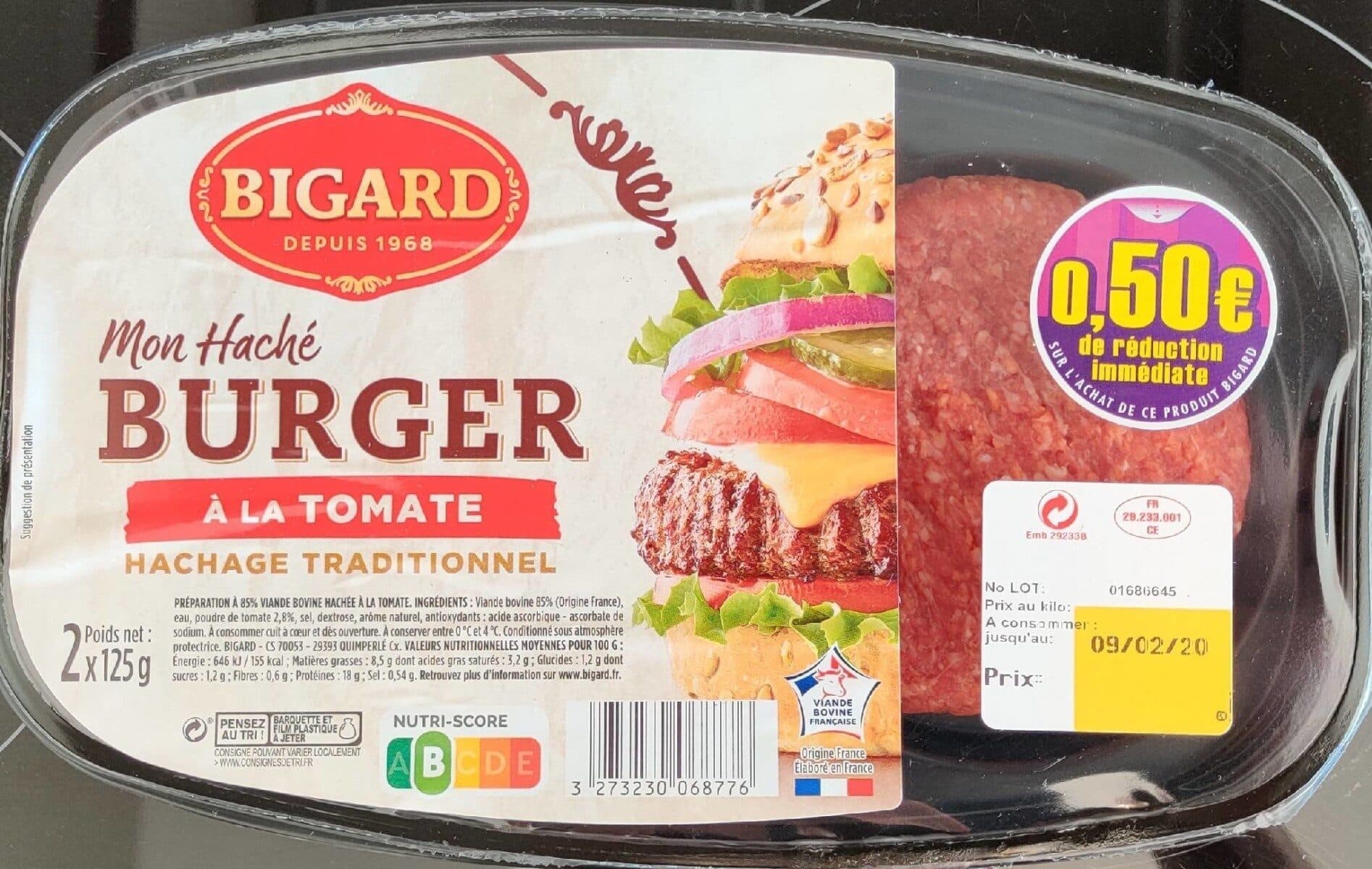 Bigard Mon Haché Burger à la tomate packshot