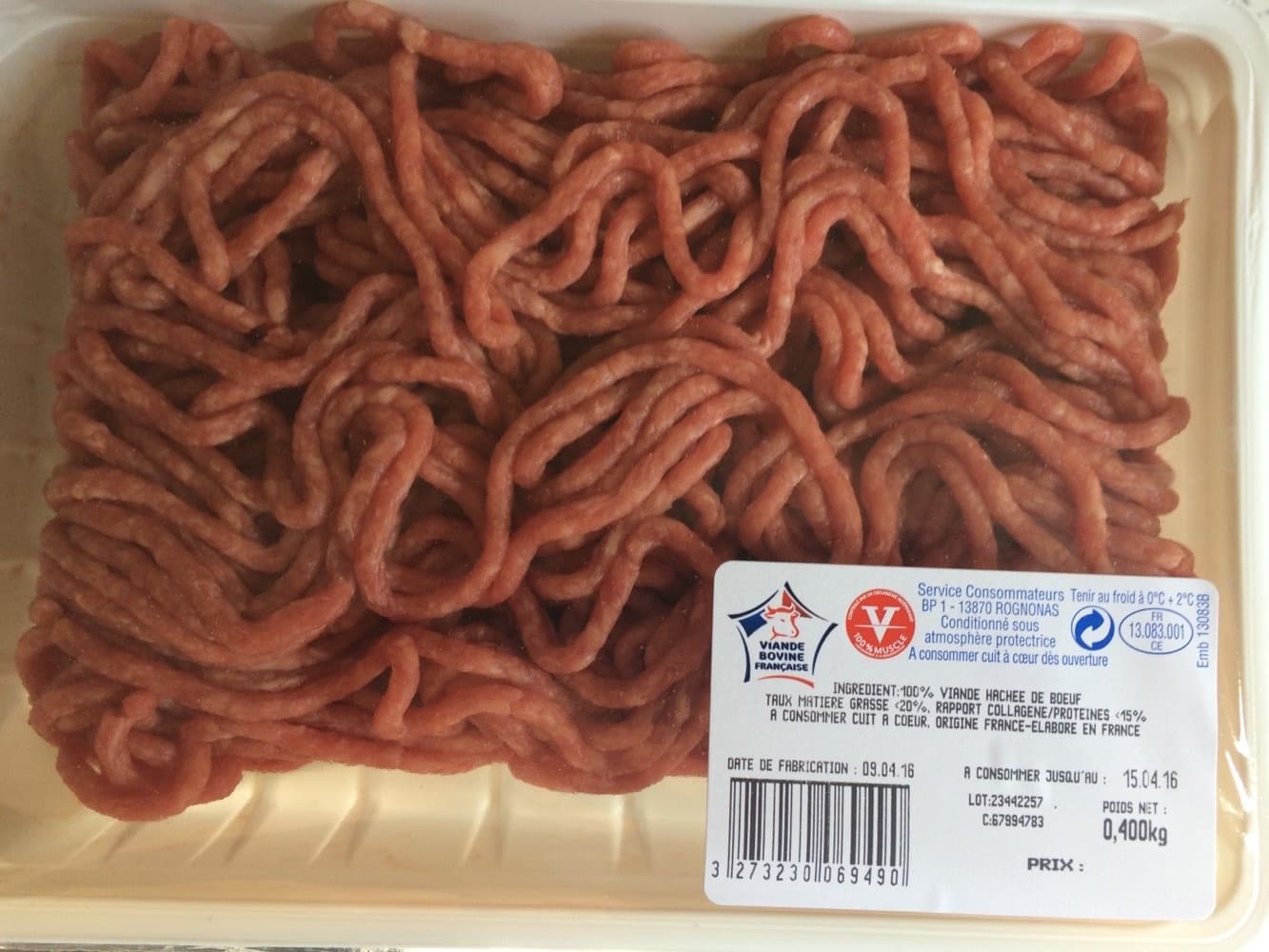 Sans marque Viande hachée de boeuf packshot