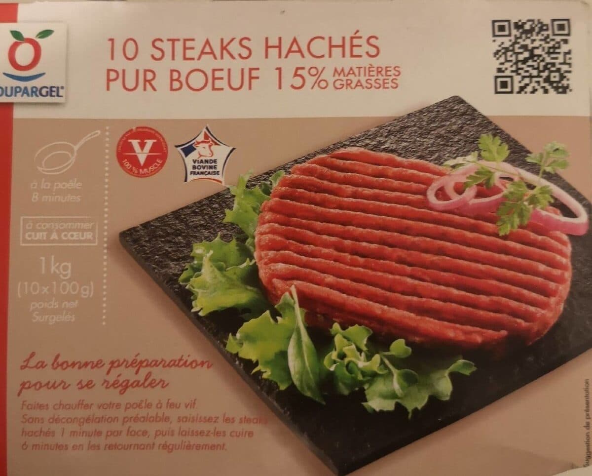 Toupargel Steaks Hachés Pur Boeuf 15% Mg - Par 10 packshot