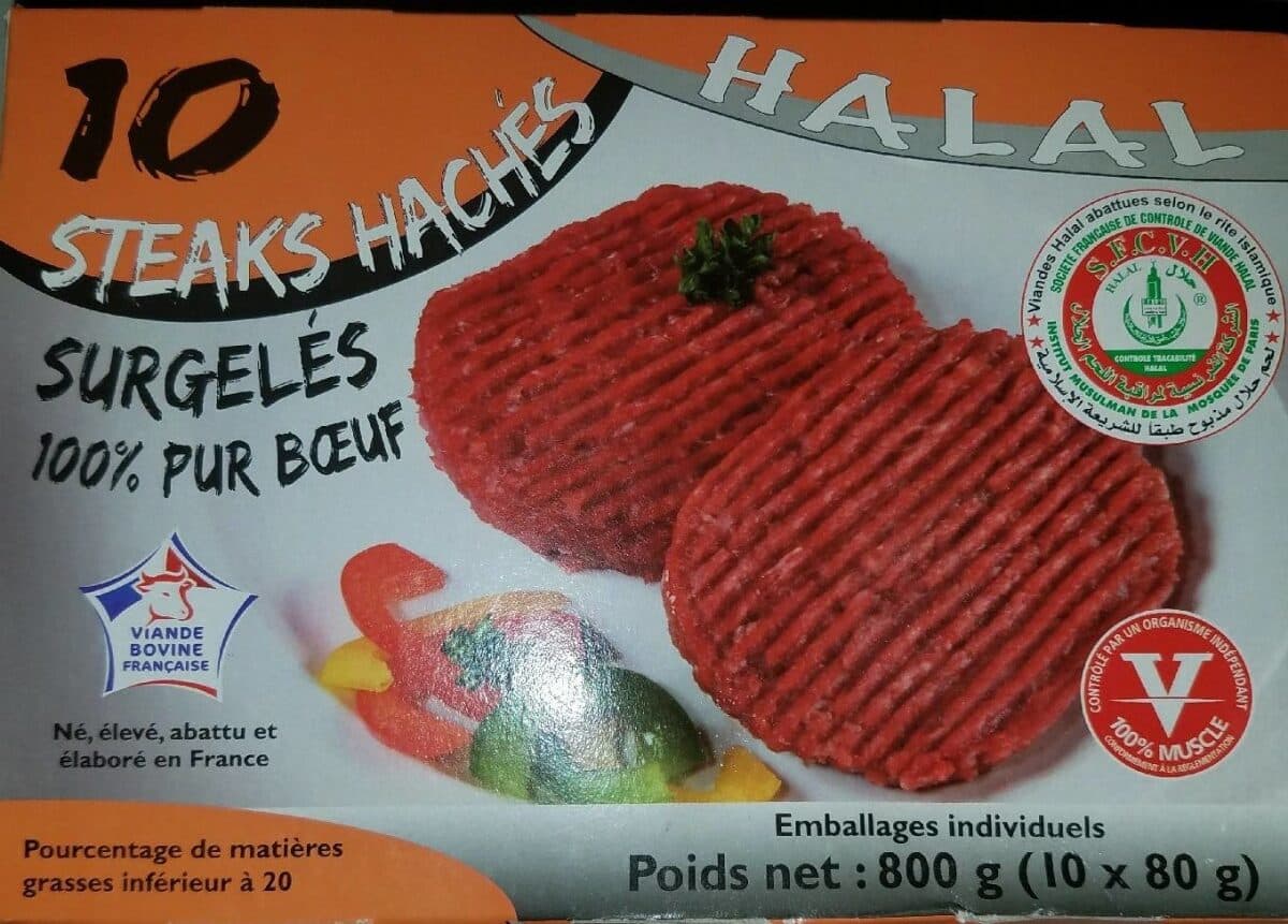 Open Food Facts 10 Steaks Hachés Halal packshot