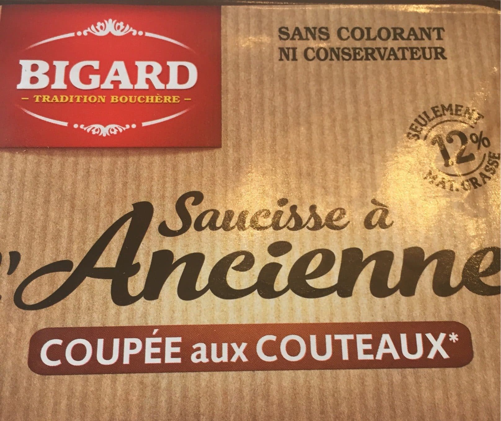 Bigard Saucisse à l'ancienne, BIGARD packshot