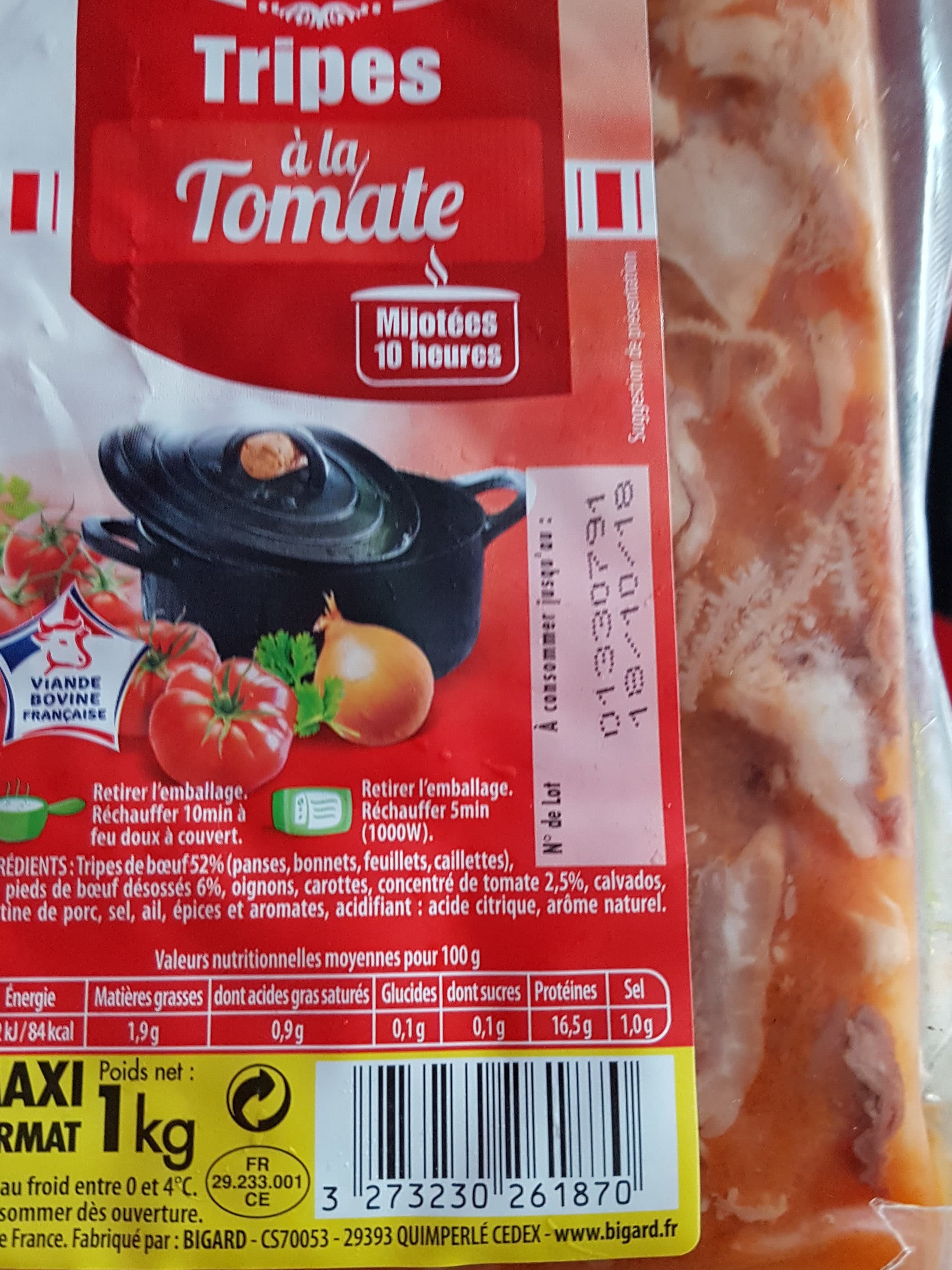 Bigard Tripes à La Tomate 2x500g packshot
