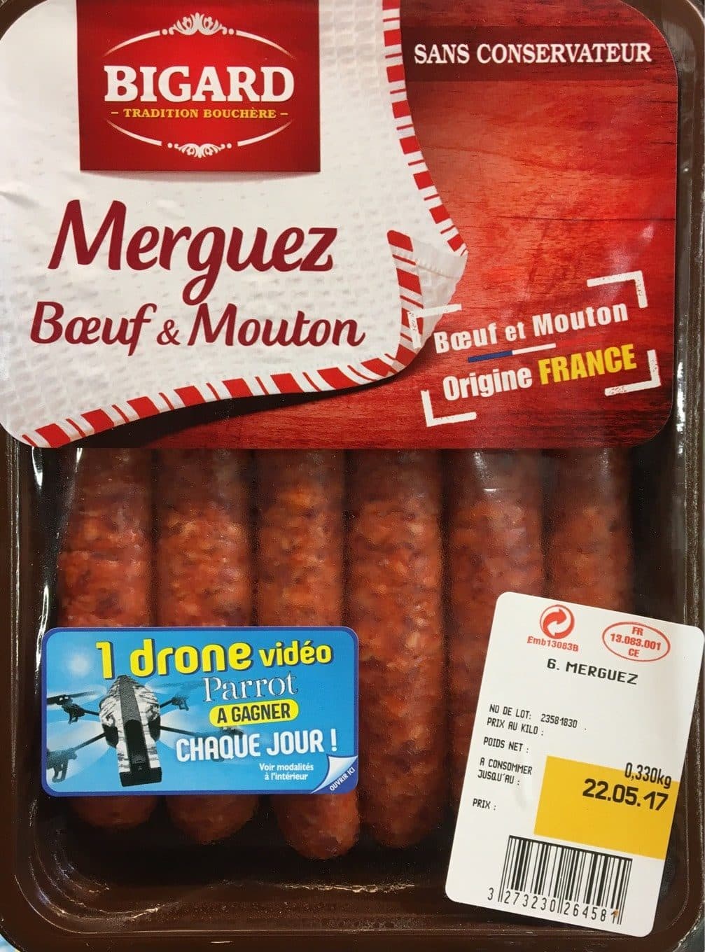 Bigard Merguez bœuf & mouton packshot