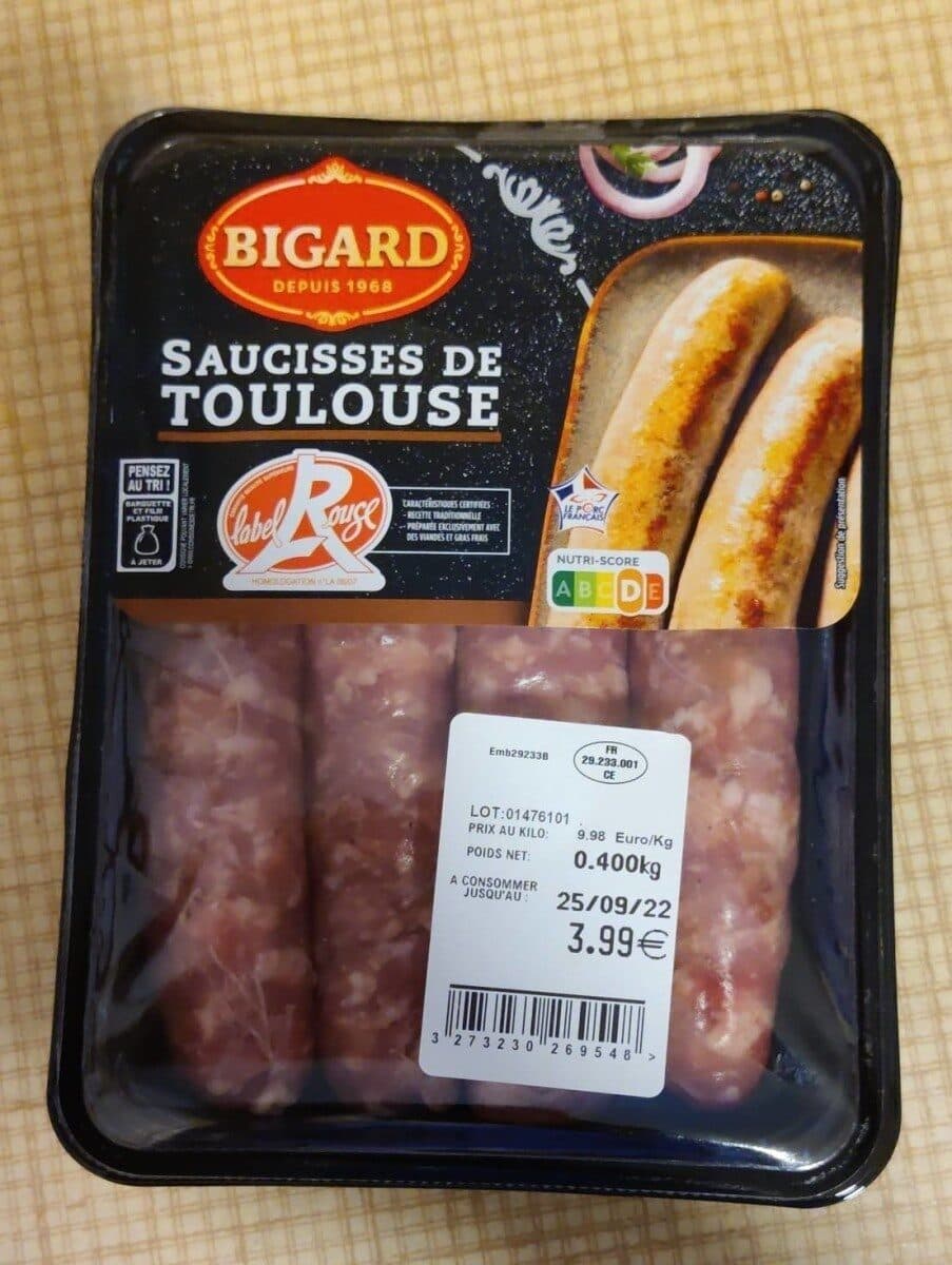 Bigard Saucisses de toulouse packshot