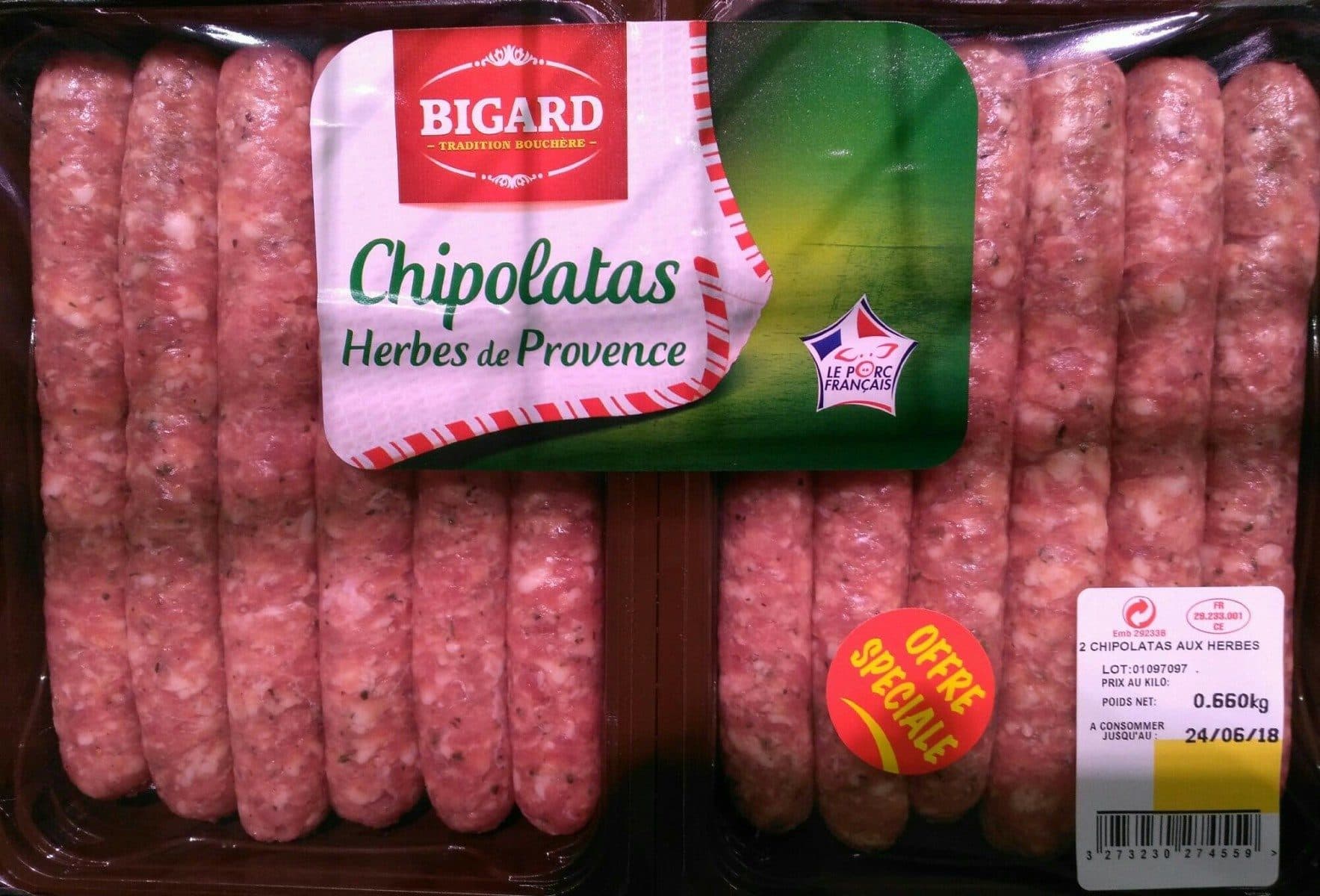 Bigard Chipolatas herbes de Provence packshot