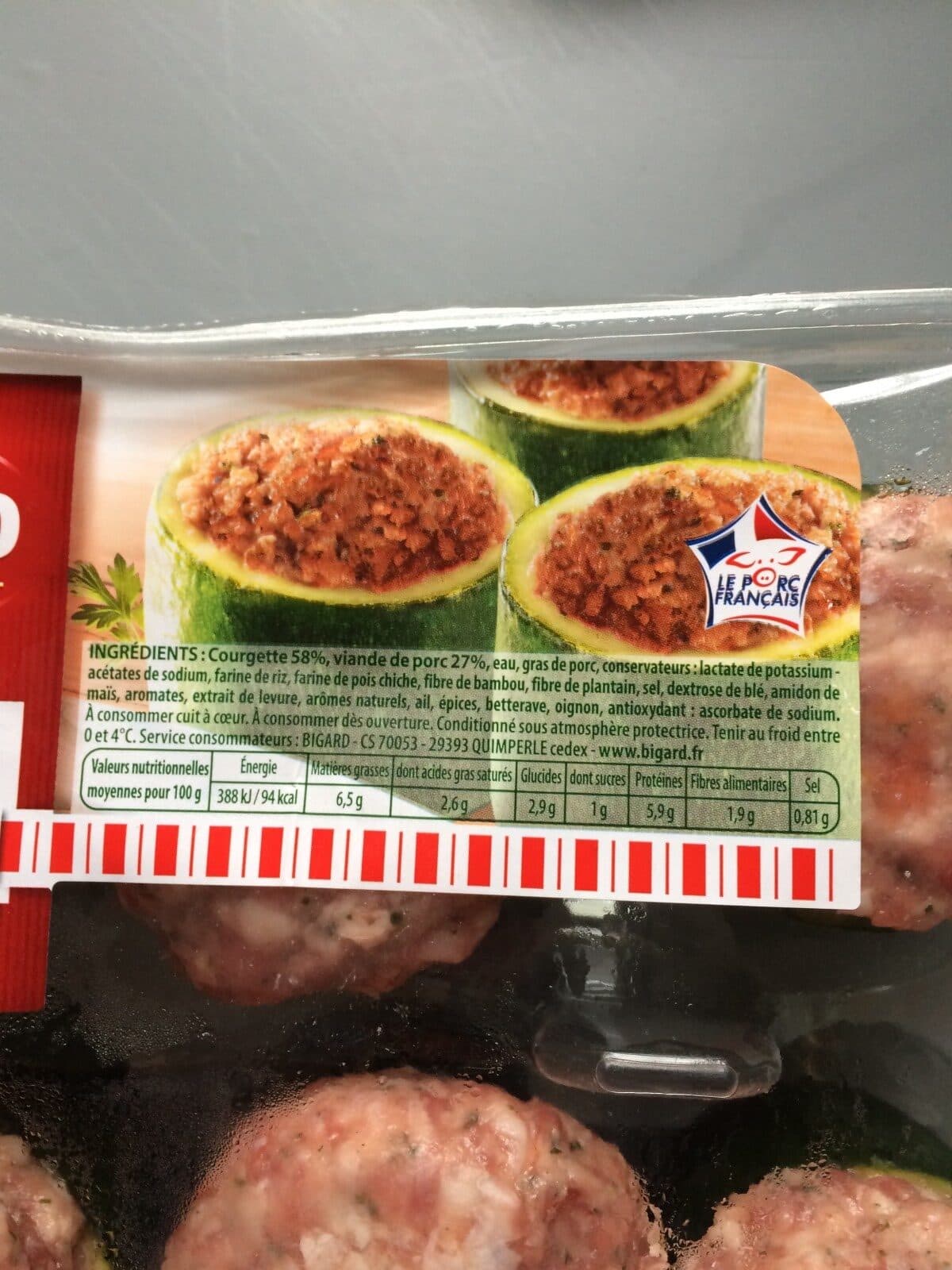 Bigard 8 courgettes farcies packshot
