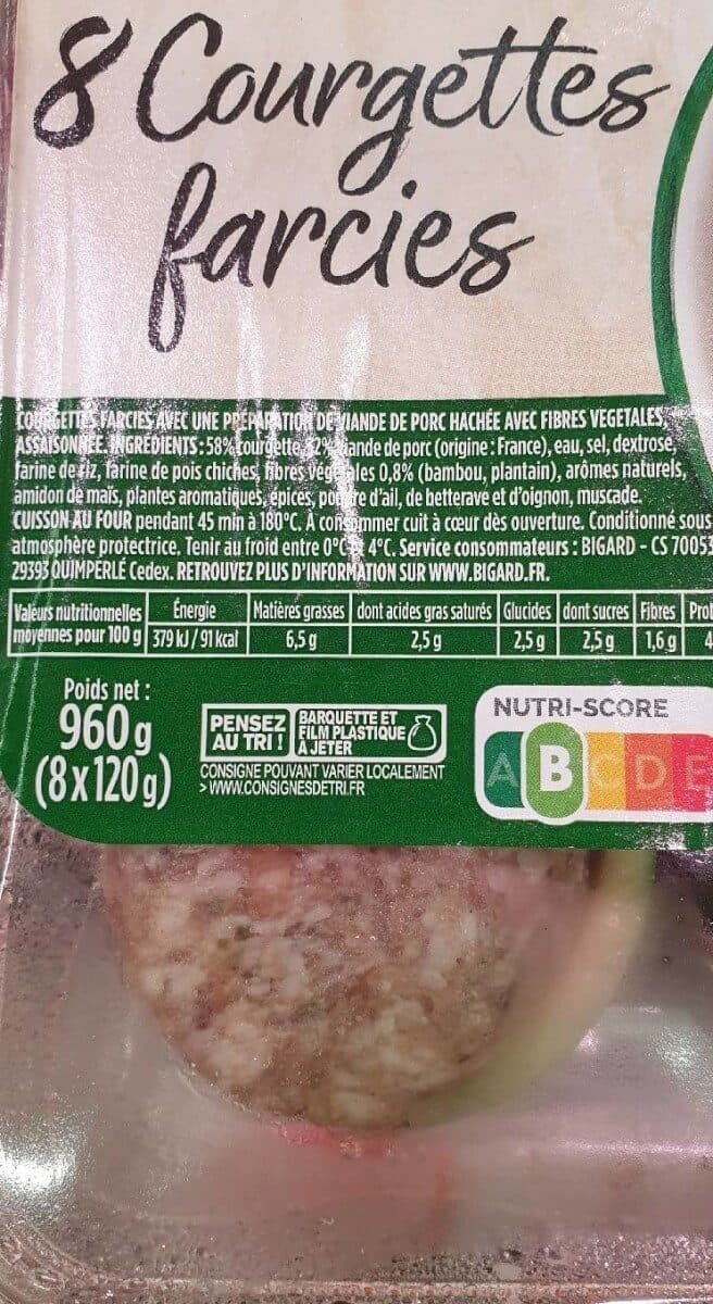 Bigard 8 courgettes farcies packshot