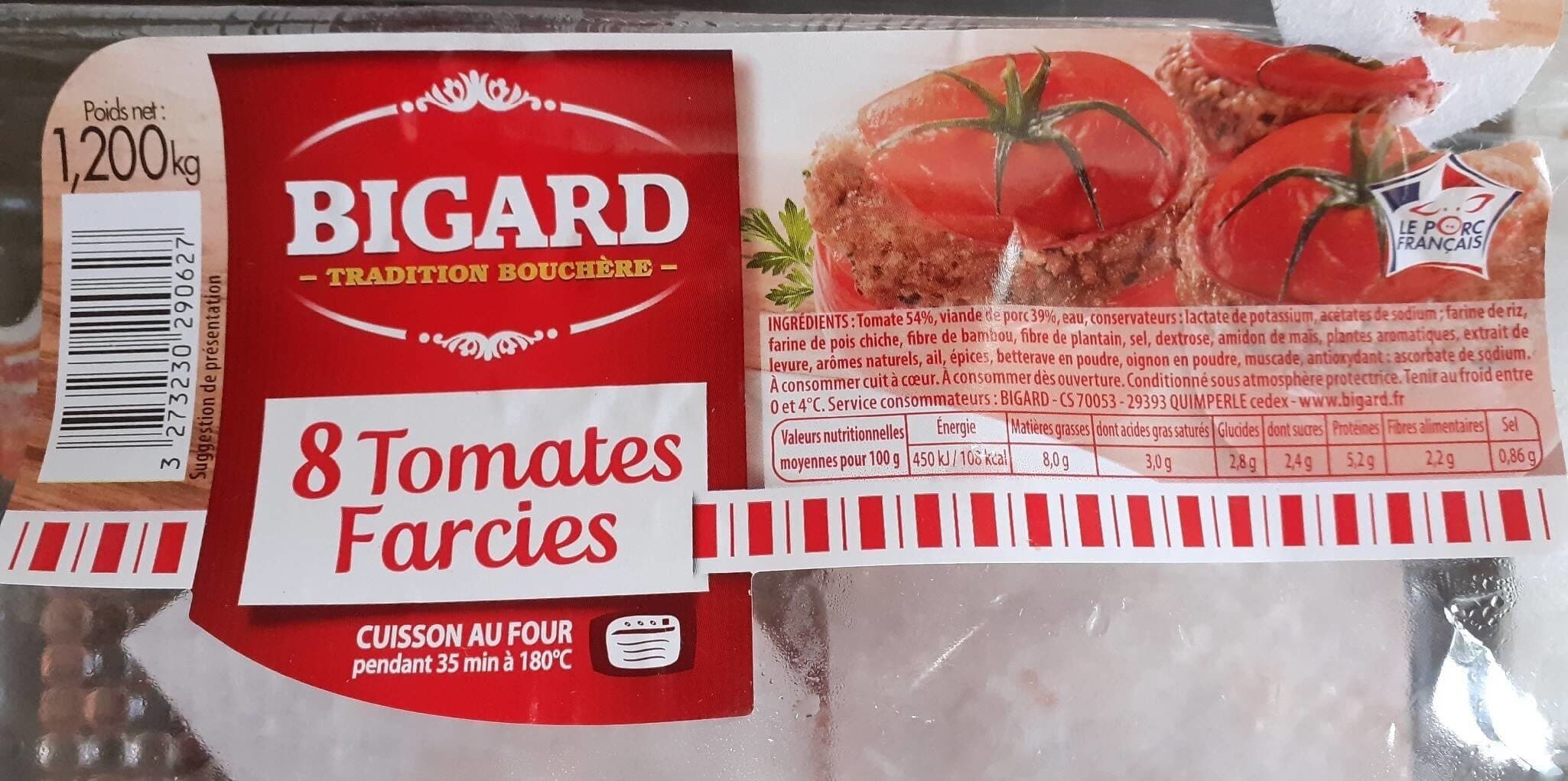 Bigard Tomates farcies 8x150g Bigard sous film packshot