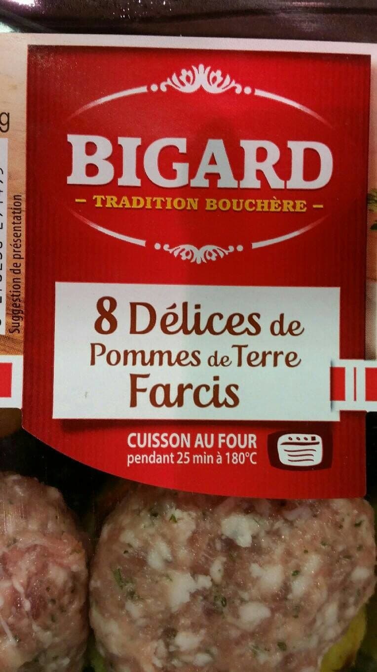 Bigard Délices de pomme de terre farcies, BIGARD, 8 pièces packshot