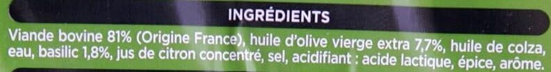 Bigard Carpaccio, marinade huile d'olive & basilic packshot