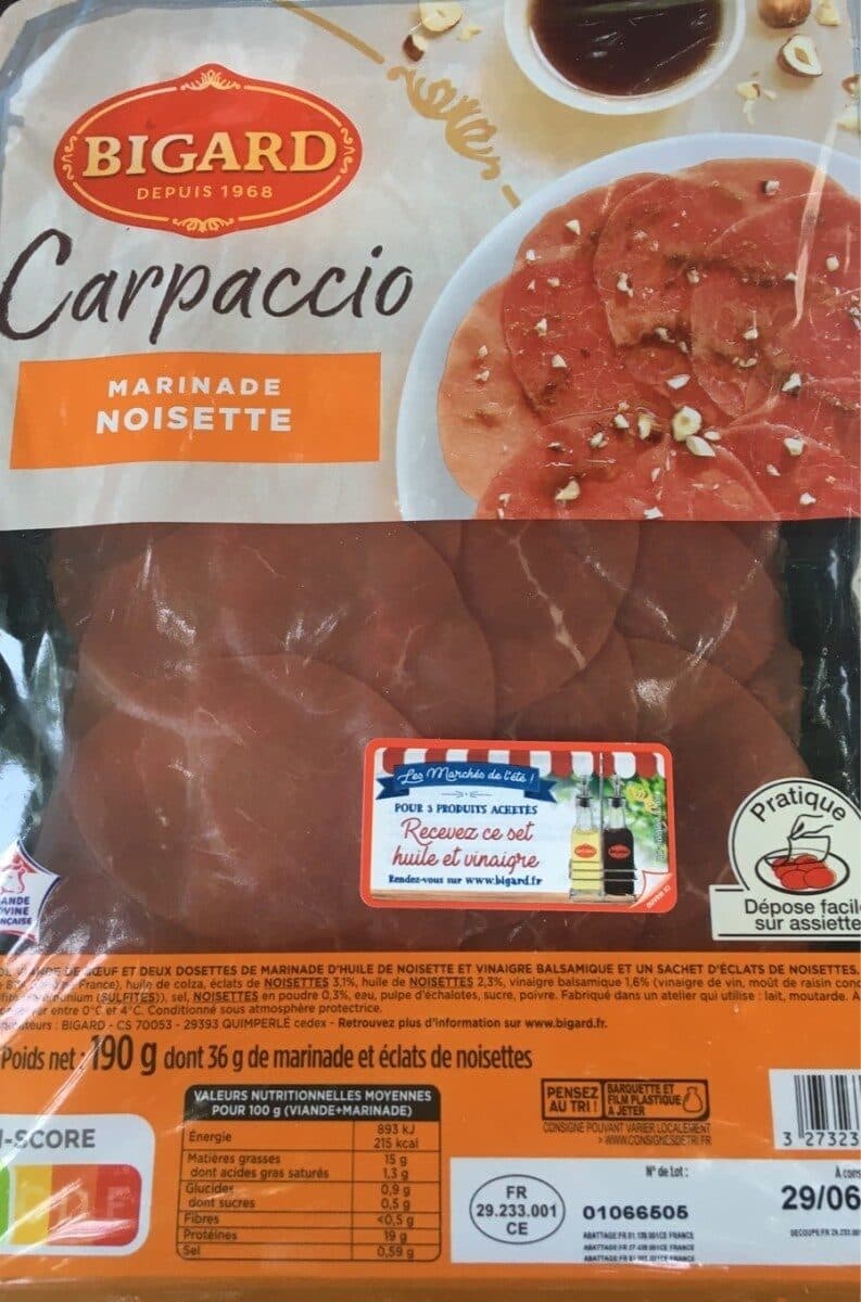 Bigard Bigard carpaccio noisette packshot