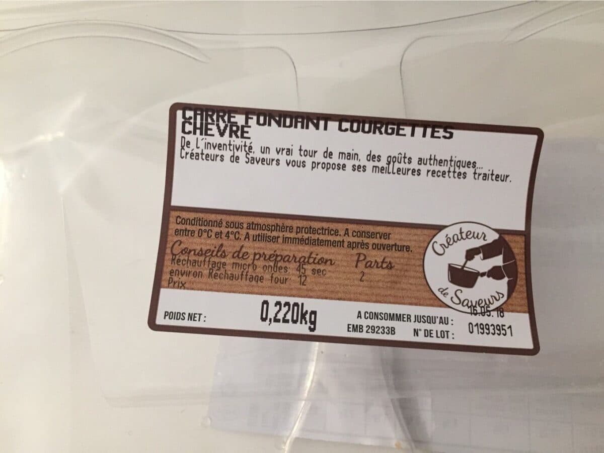 Open Food Facts Chevre fondant courgette chevre packshot