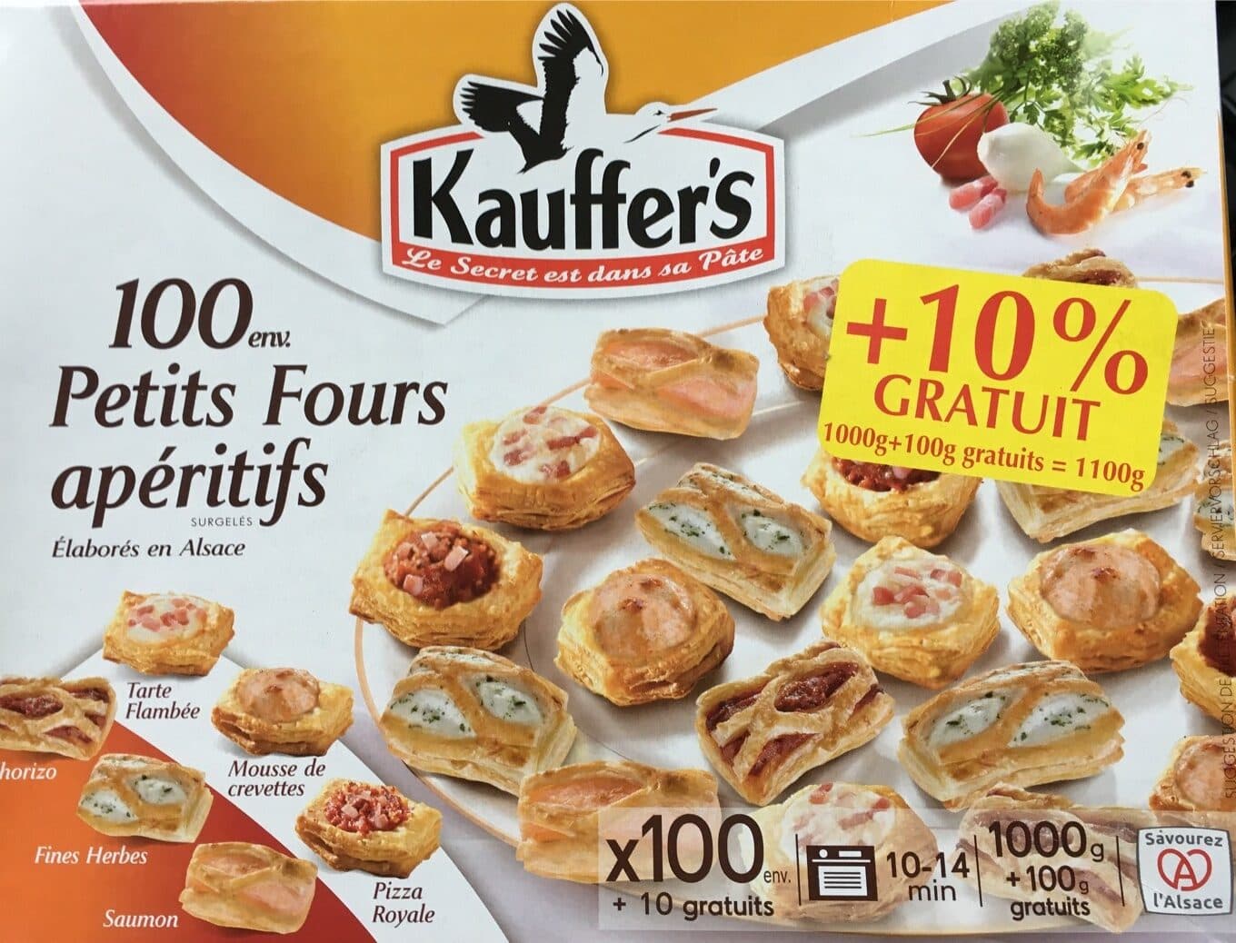Kauffer’s 100 env petits fours aperitifs packshot