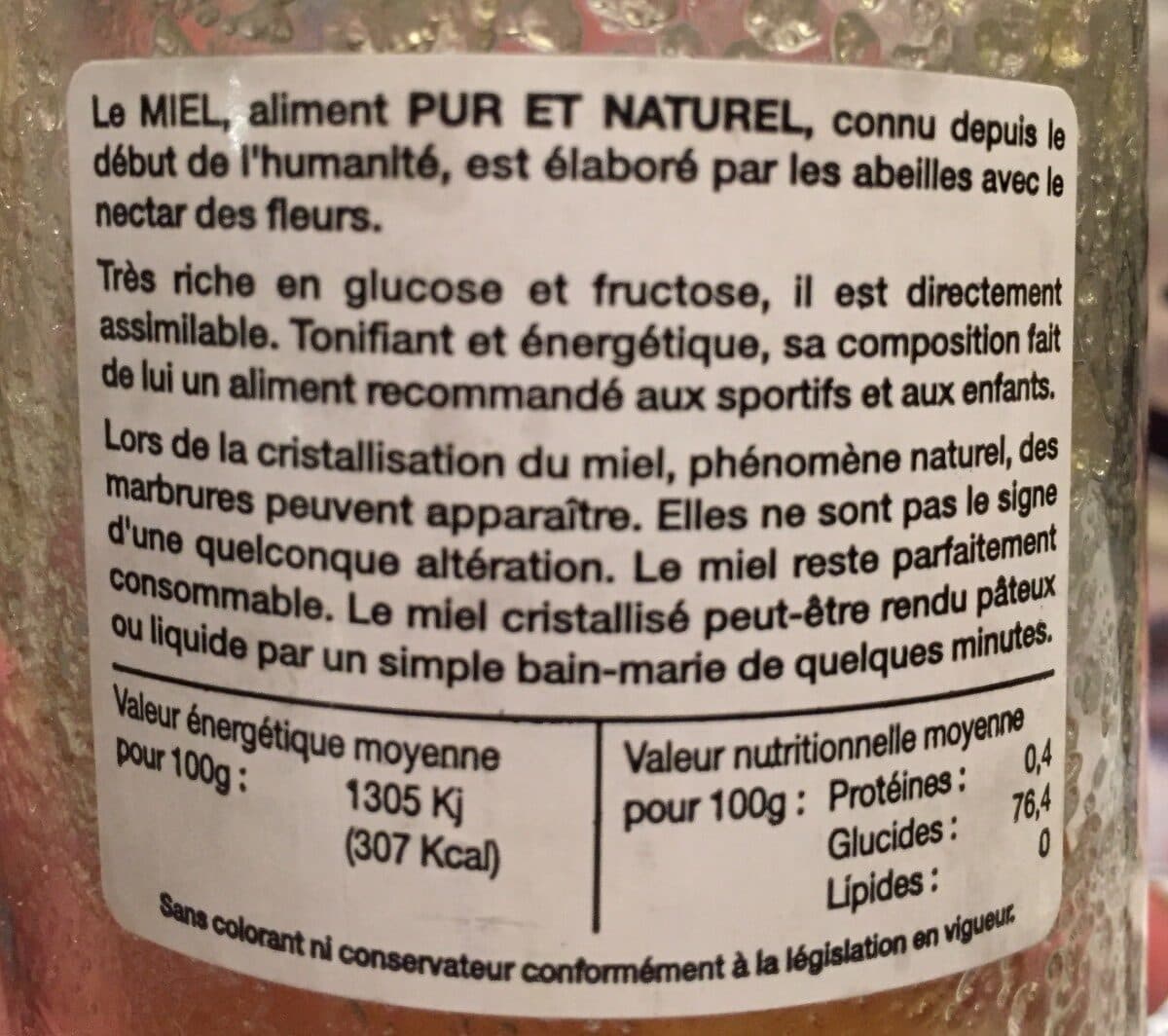Open Food Facts Miel de fleurs de nouvelle caledonie packshot