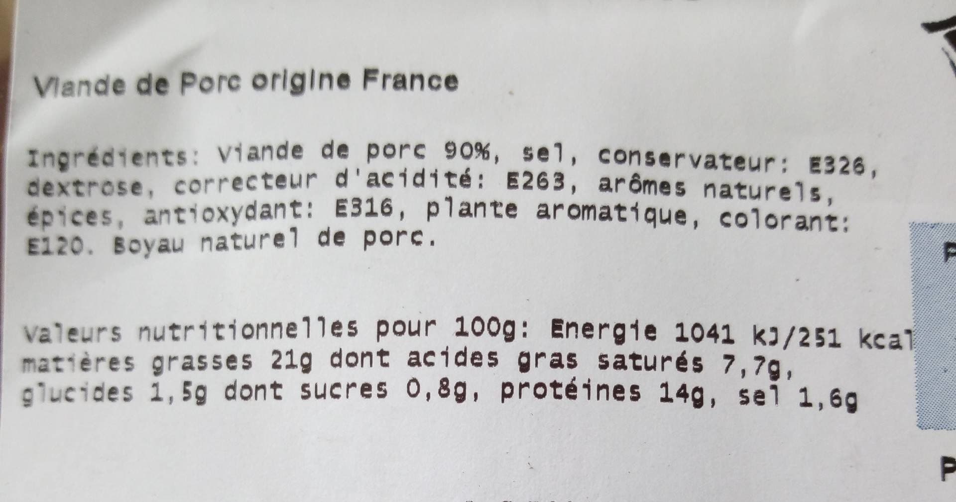 Open Food Facts Saucisse de toulouse packshot