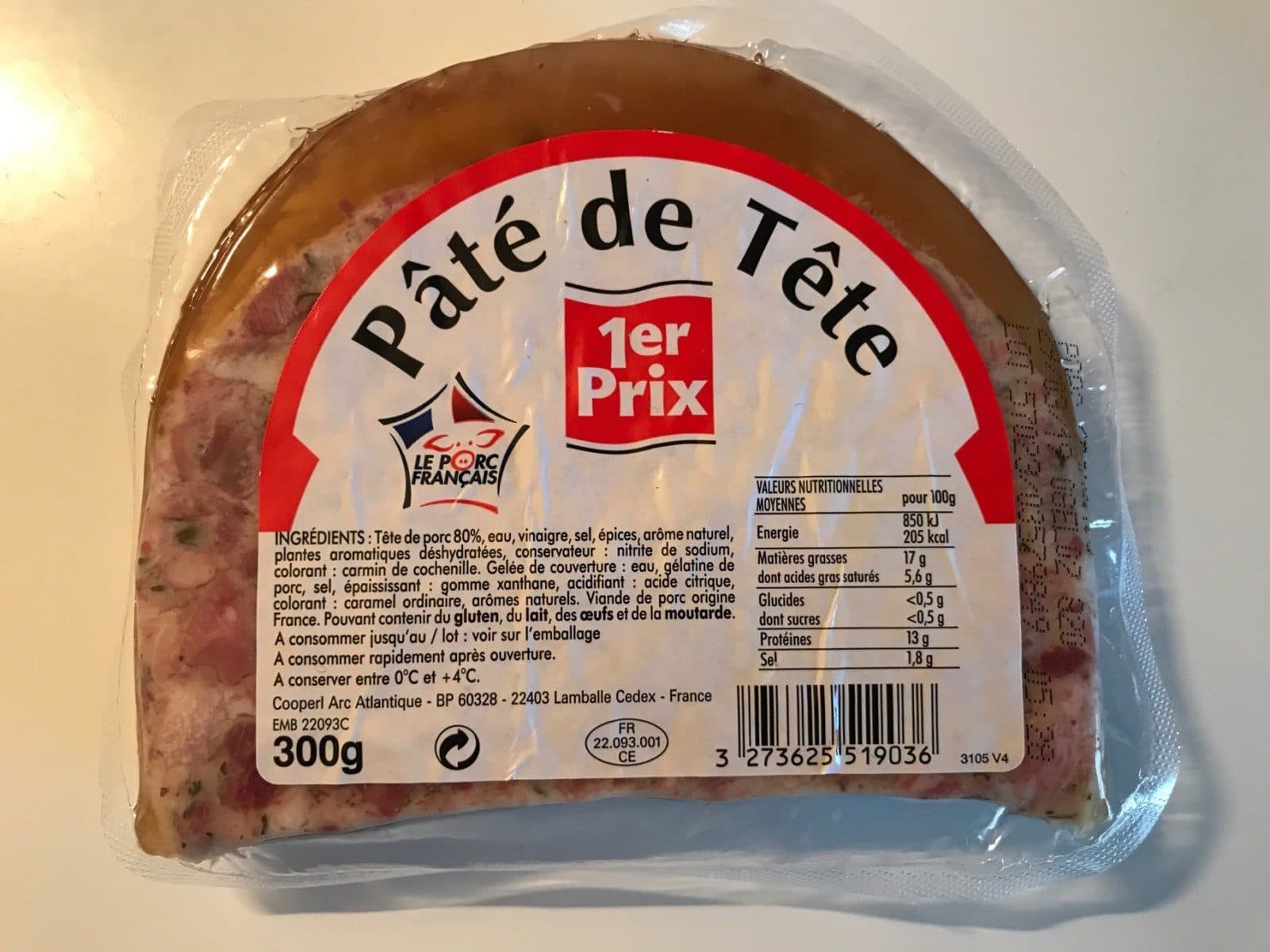1er prix Pâté de Tête packshot