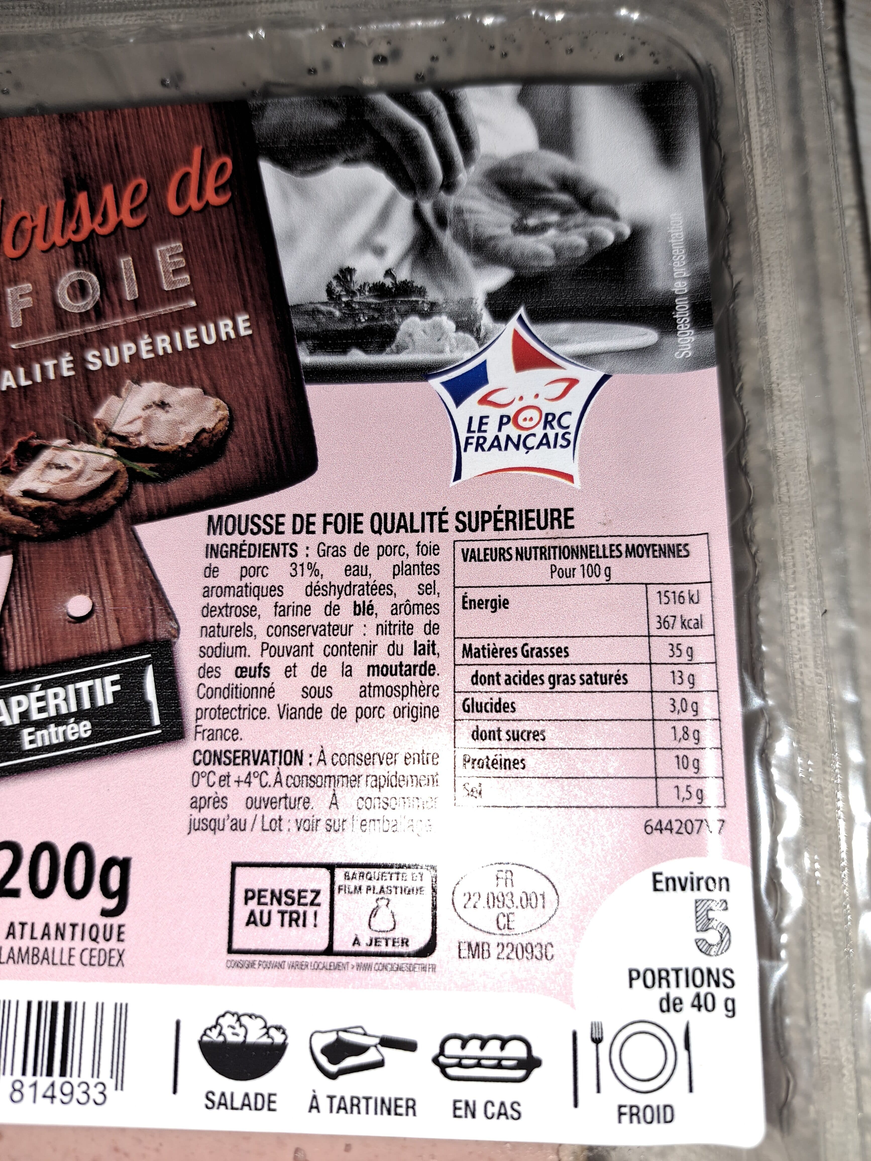 Open Food Facts Mousse de foie packshot