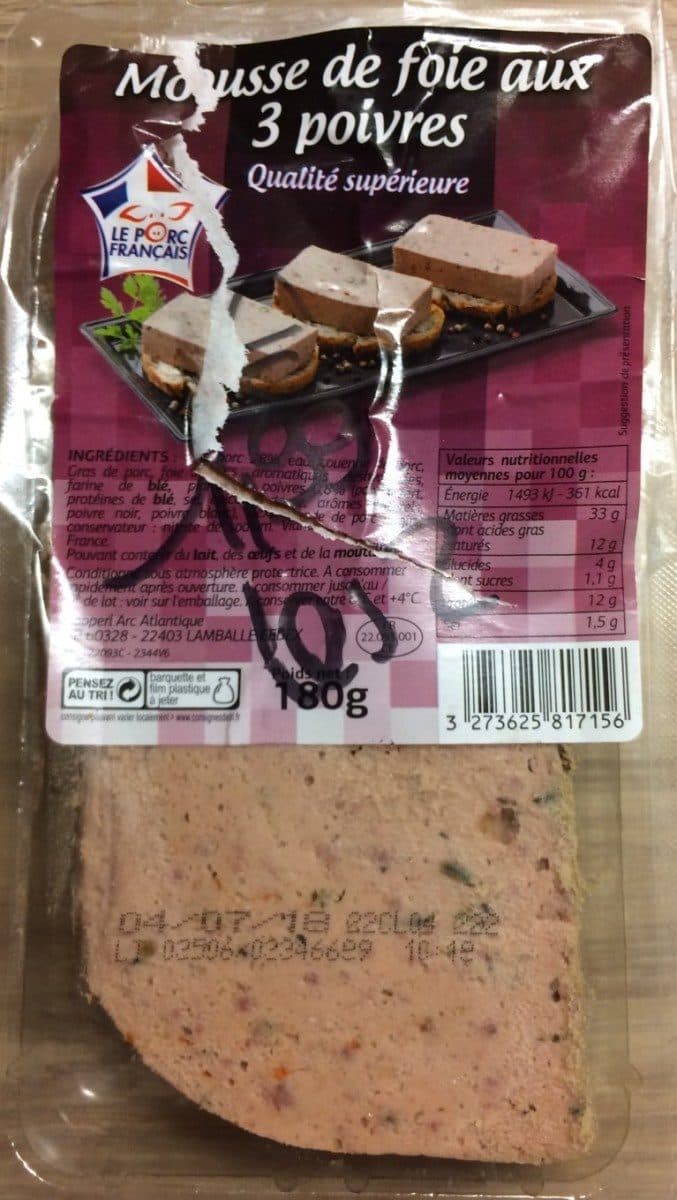 Le Porc Francais Mouase de foie aux 3 poivres packshot