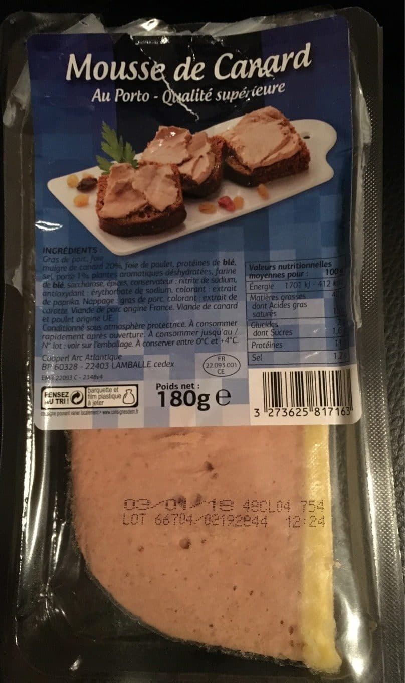 Cooperl Arc Atlantique Mousse de canard au porto - qualité supérieure packshot