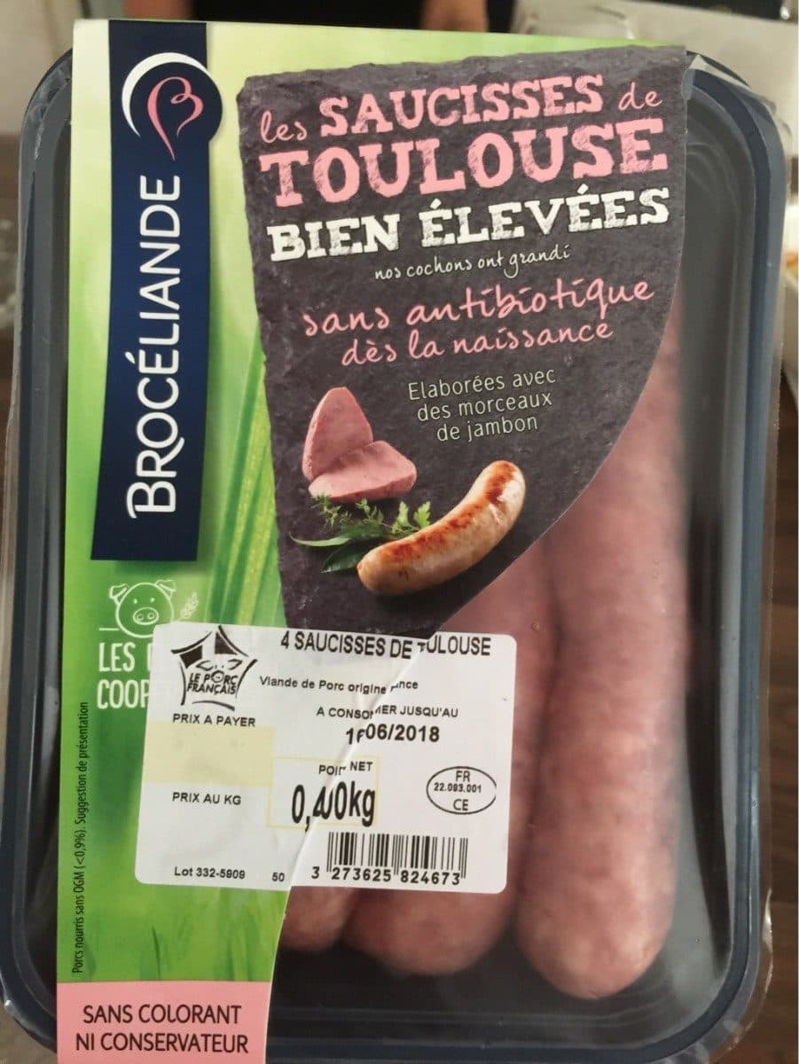 Brocéliande Les saucisses de Toulouse packshot