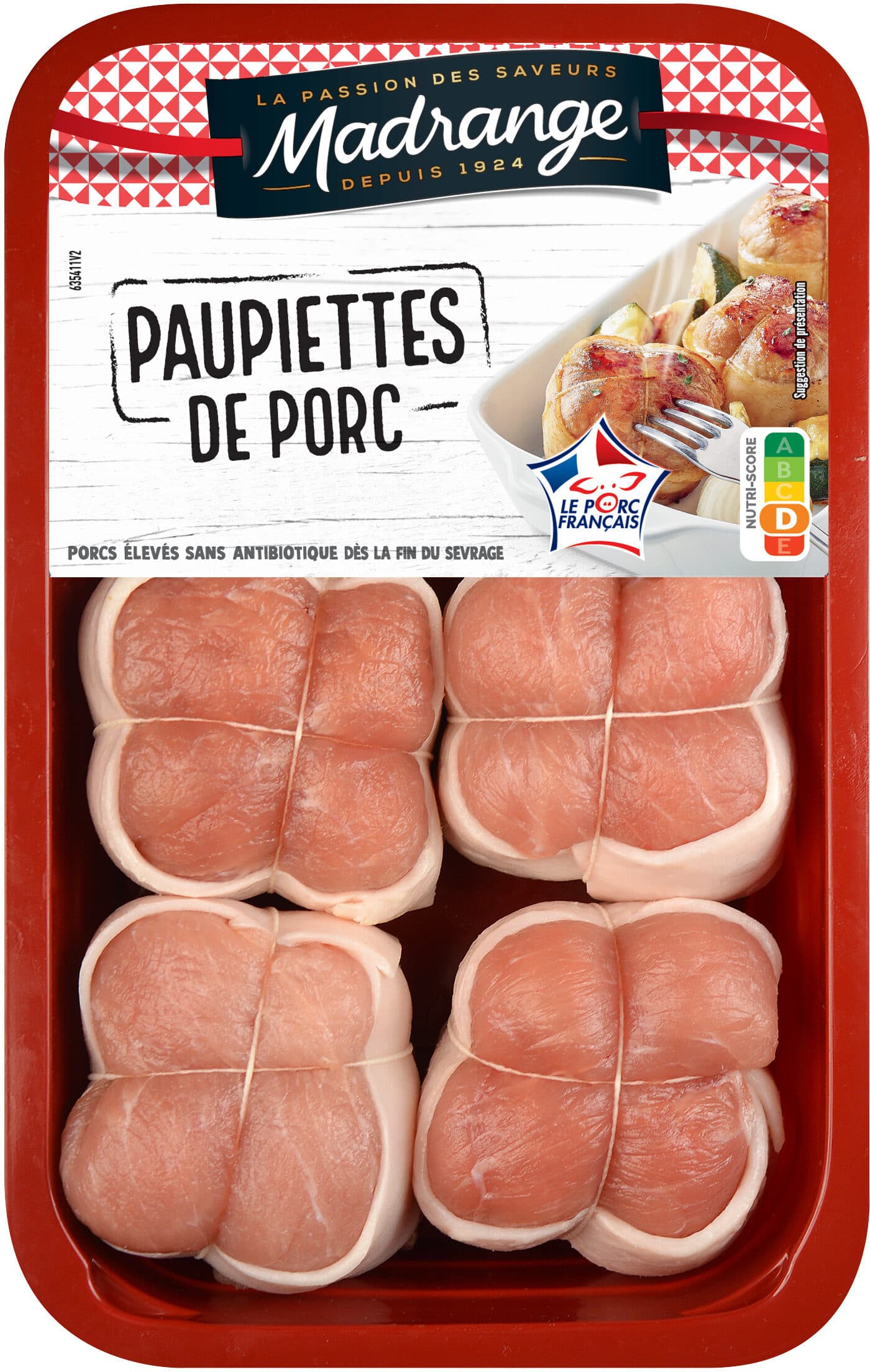 Madrange Paupiettes de porc bardées x6 packshot