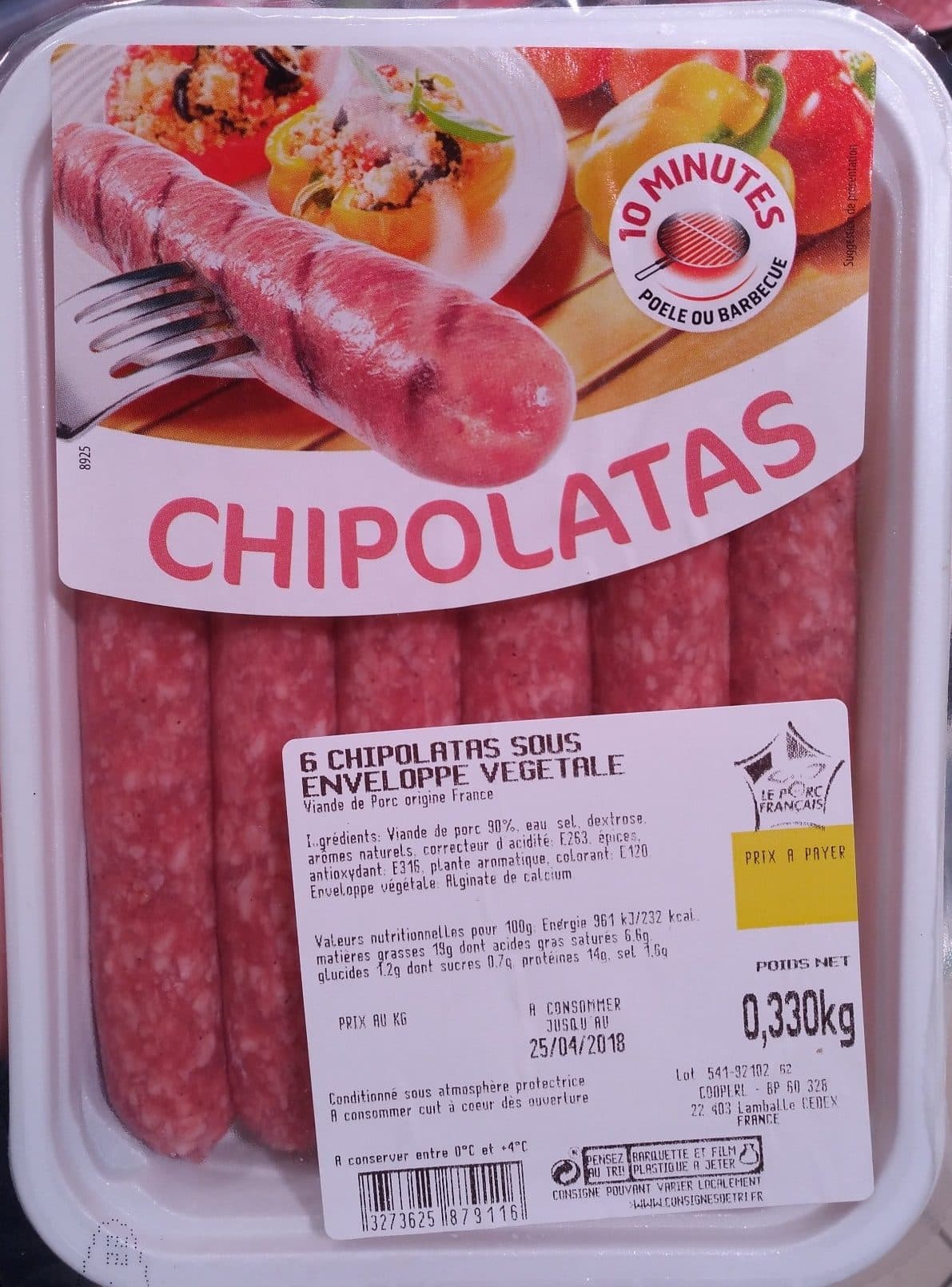 Cooperl Chipolatas packshot